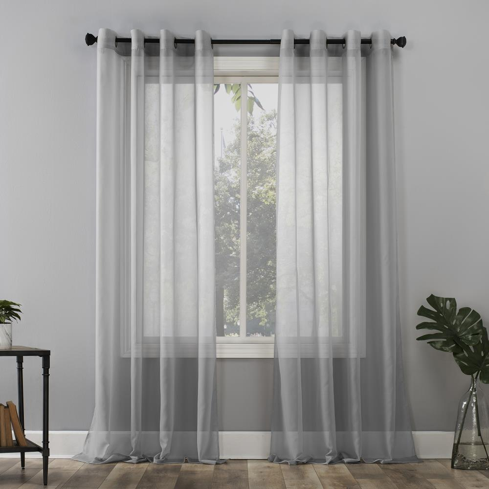 Collections Etc Emily Sheer Voile Fabric Grommet Top Window Panels