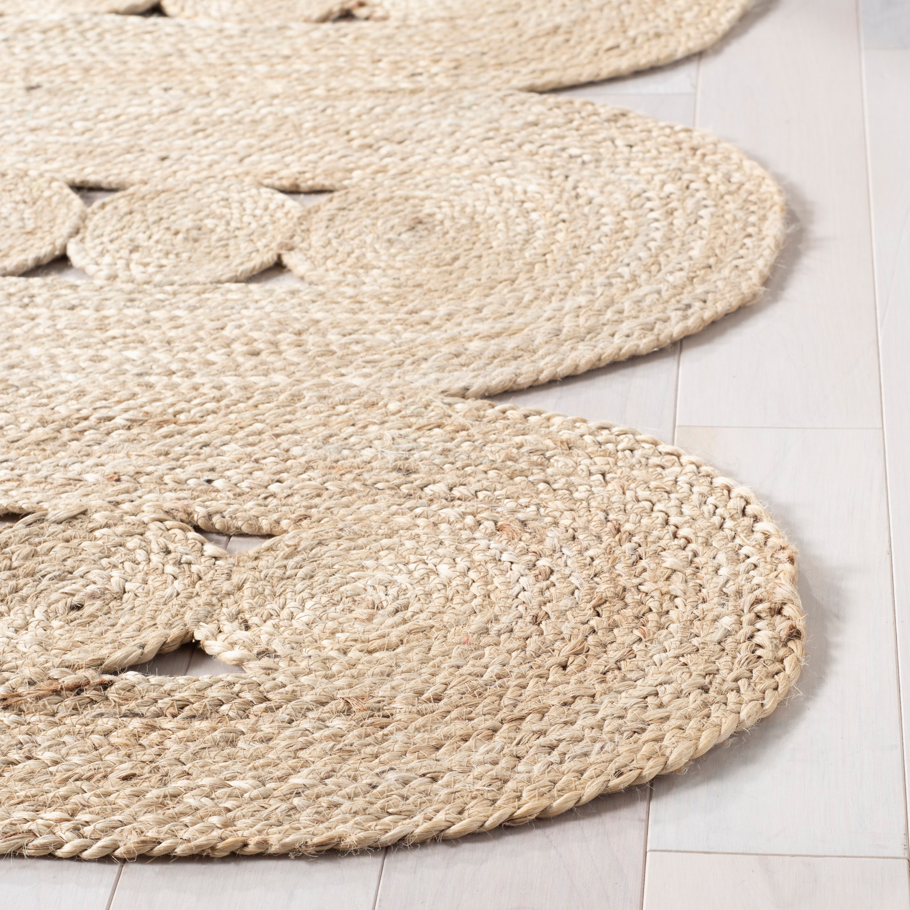 Safavieh Natural Fiber Sannino 6 x 9 (ft) Jute Ivory Rectangular Indoor Abstract Coastal Area rug