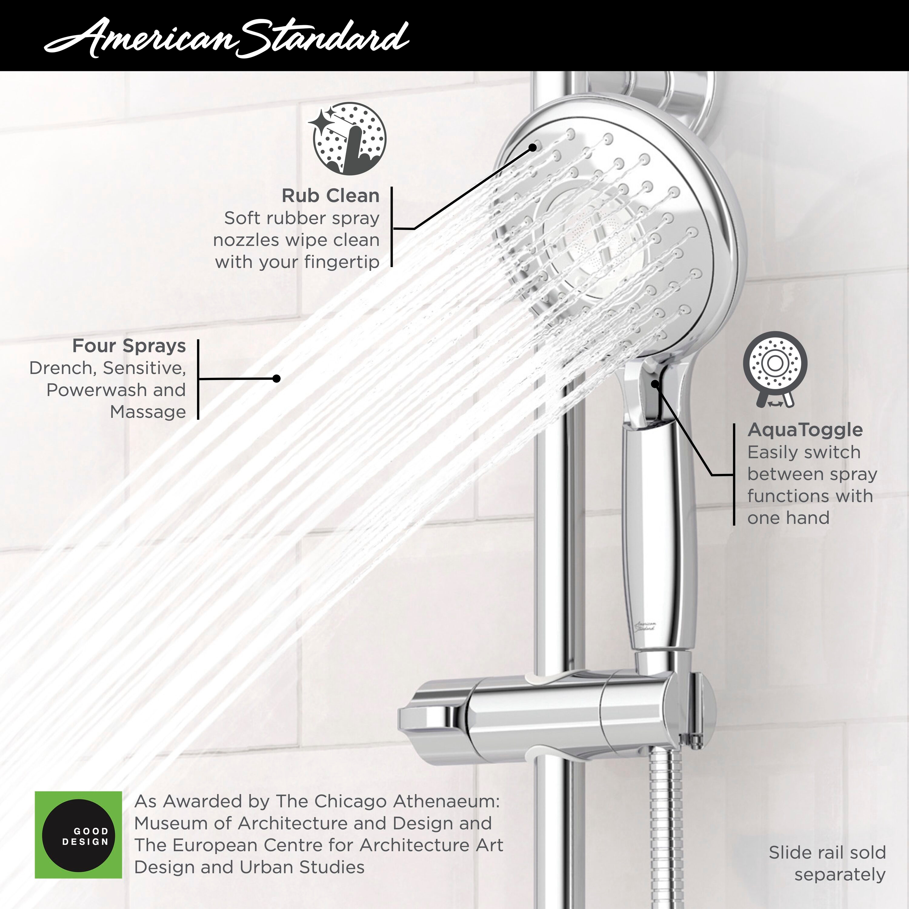 Legacy Bronze Multi-Function Handheld Shower Head