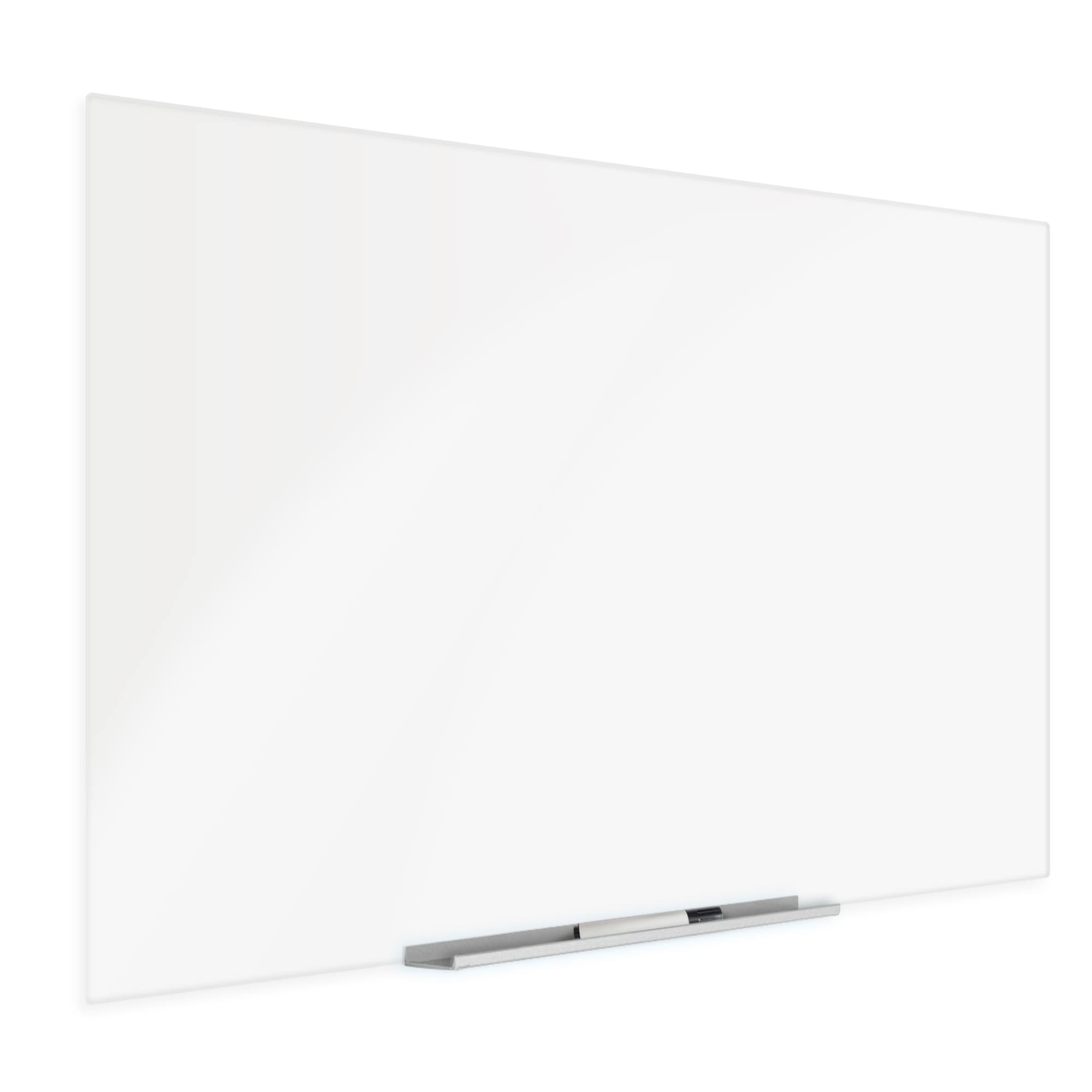 96" x 48" Frameless White Magnetic Glass Dry Erase Board