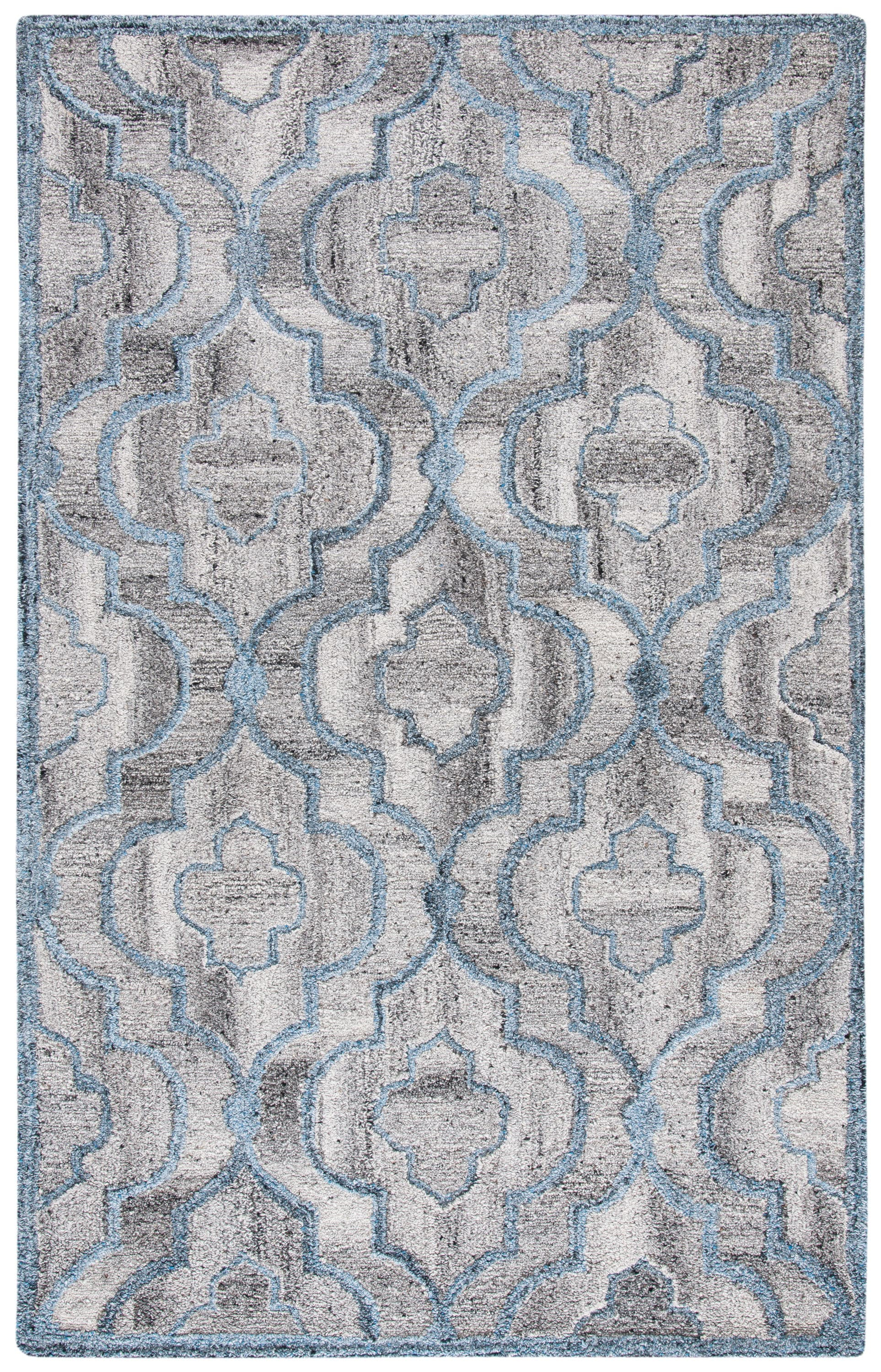 SAFAVIEH Abstract Zyana Geometric Area Rug, Blue/Brown, 9' x 12'