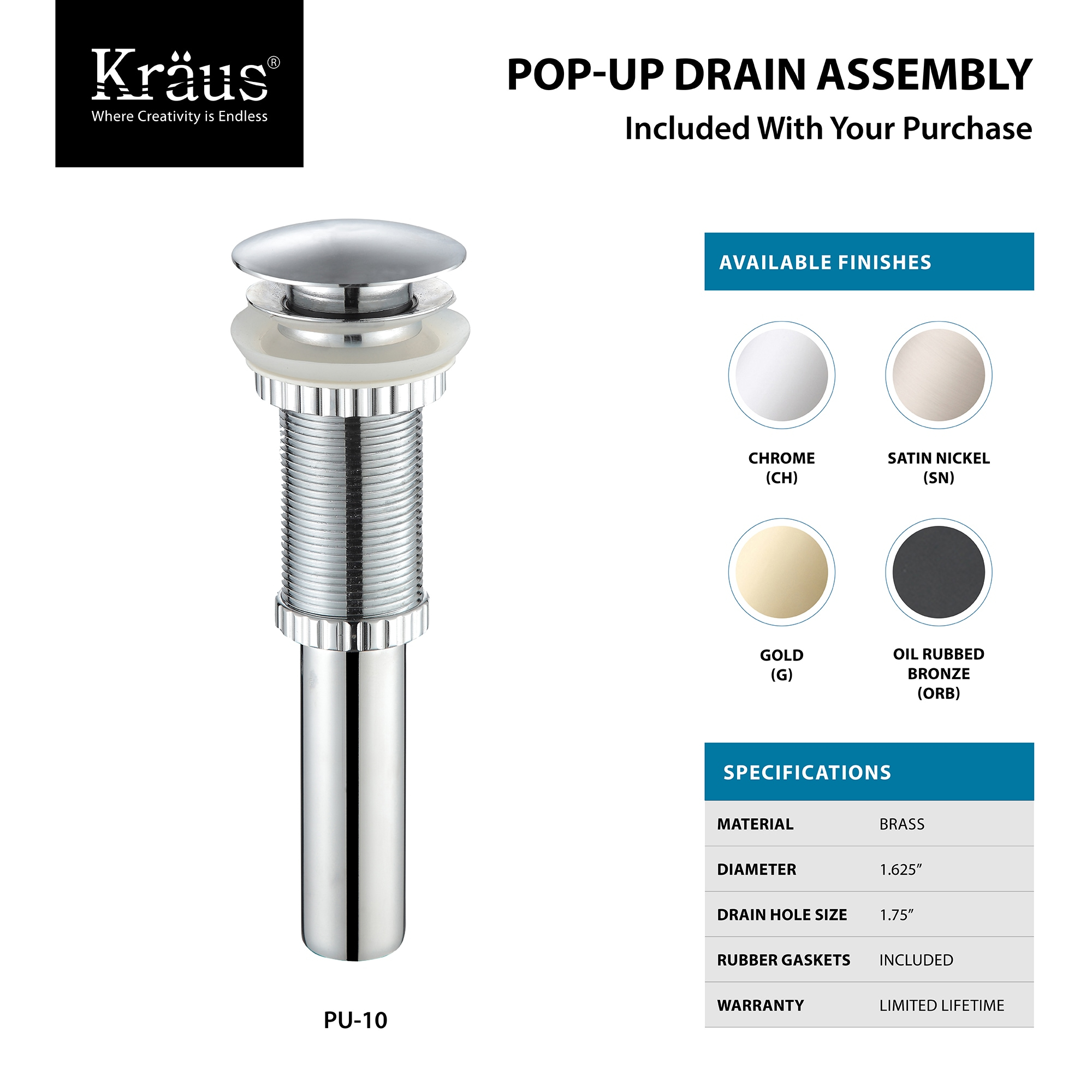 KRAUS Rectangular Ceramic Vessel Bathroom Sink in White with Pop-Up Drain in Oil Rubbed Bronze