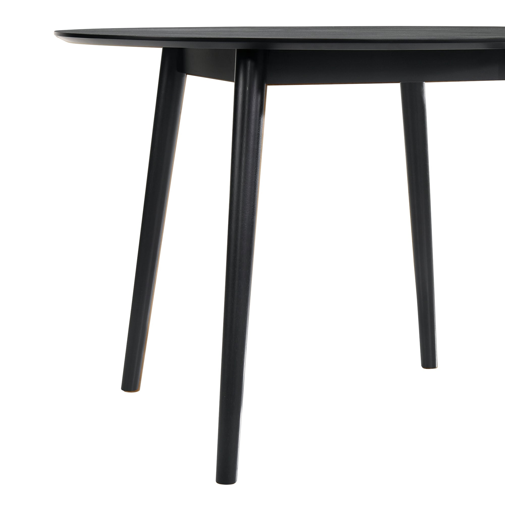 Armen Living Arcadia 48"Round Modern Wood Dining Table in Black