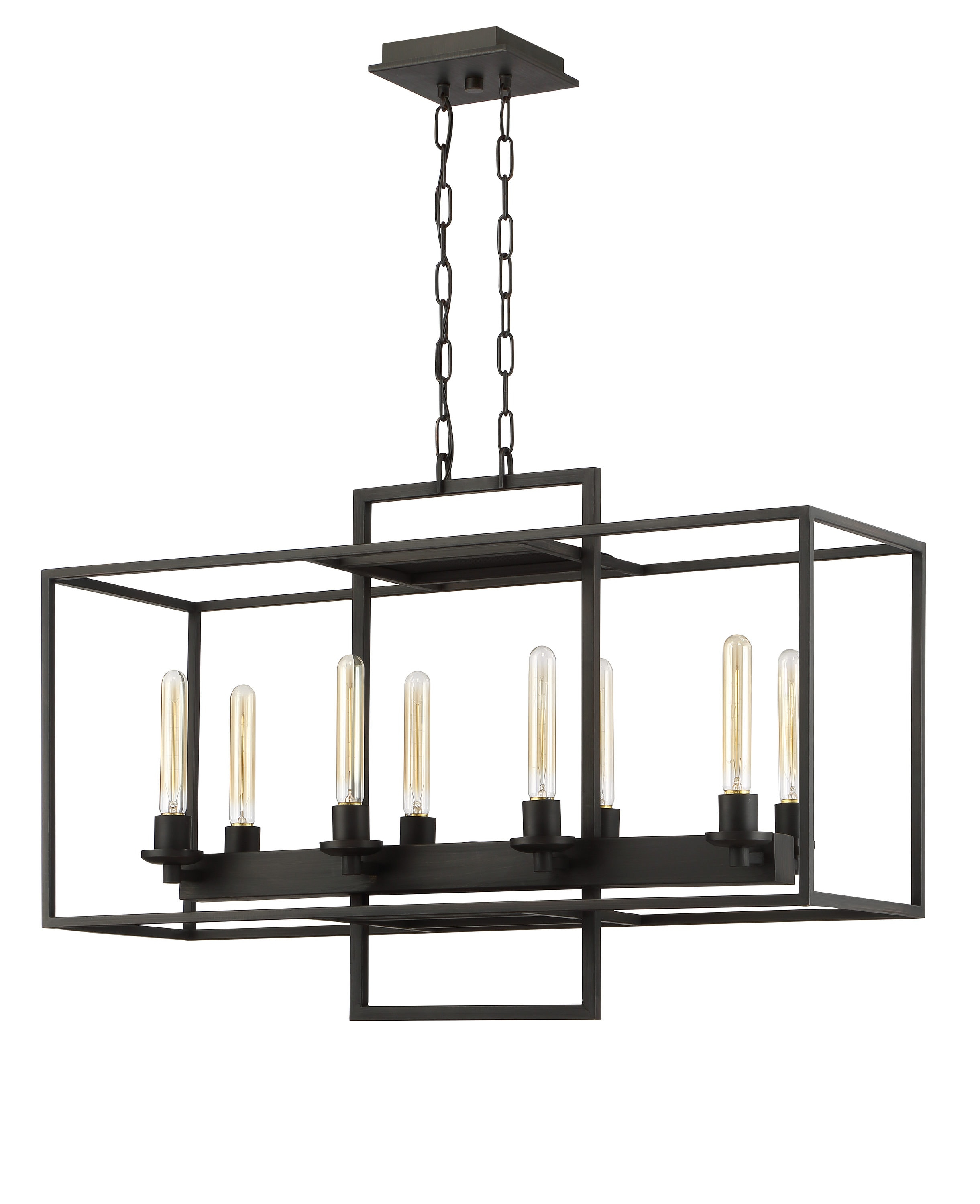 Craftmade 41528 Cubic 8 Light 36" Wide Linear Chandelier - Bronze