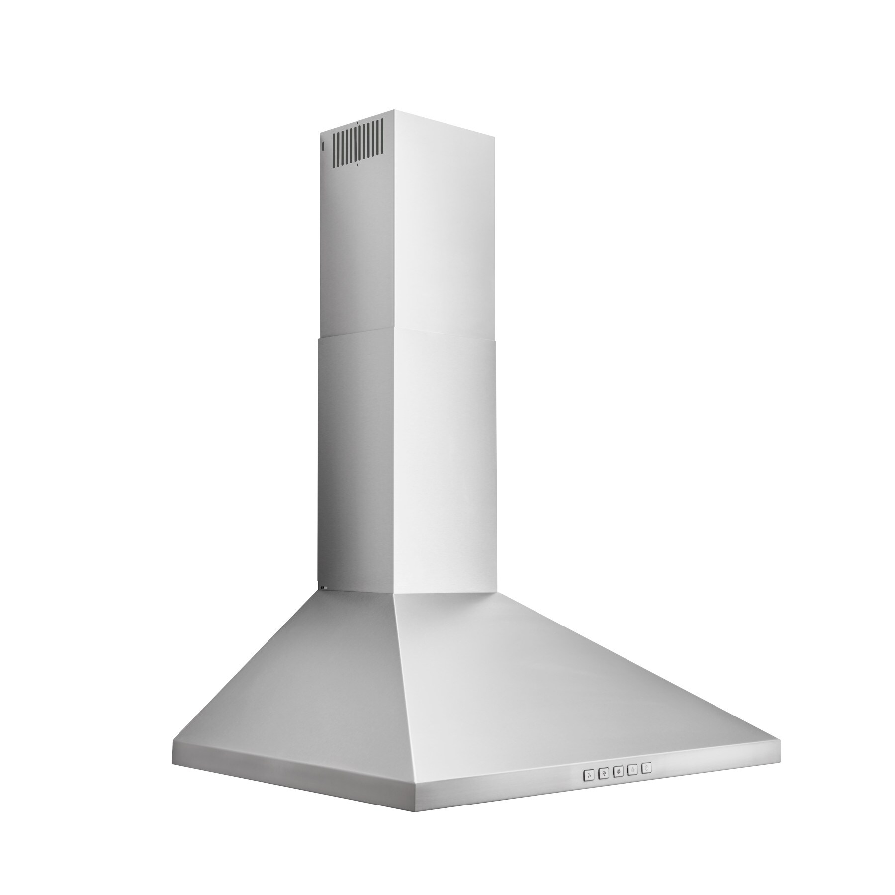 Broan-NuTone 24" Pyramidal Chimney Range Hood with LED Lighting, Convertible Wall-Mount Kitchen Chimney Vent Hood, 450 Max CFM, Stainless Steel