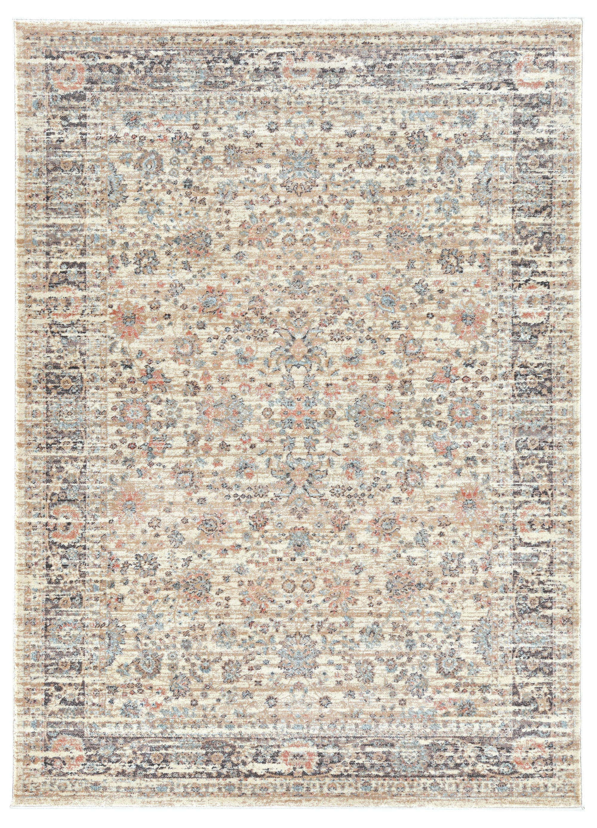 Seriate Classic Beige Synthetic Reversible Area Rug 7'10" x 10'6"