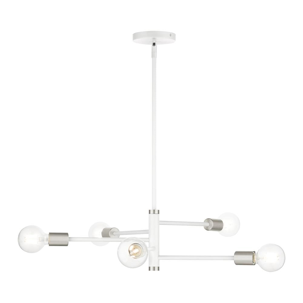 Livex Lighting Bannister 5 - Light Chandelier in  White