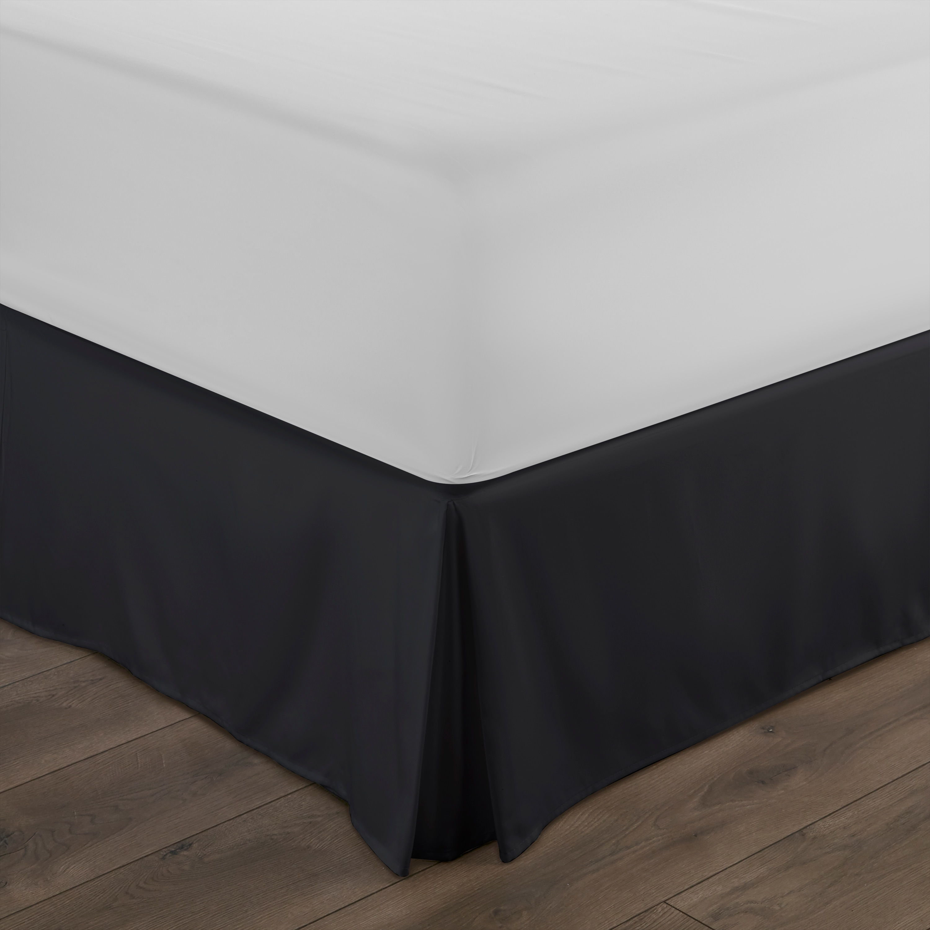 Ienjoy Home Home Collection Black Polyester Ruffled California king Bed Skirt