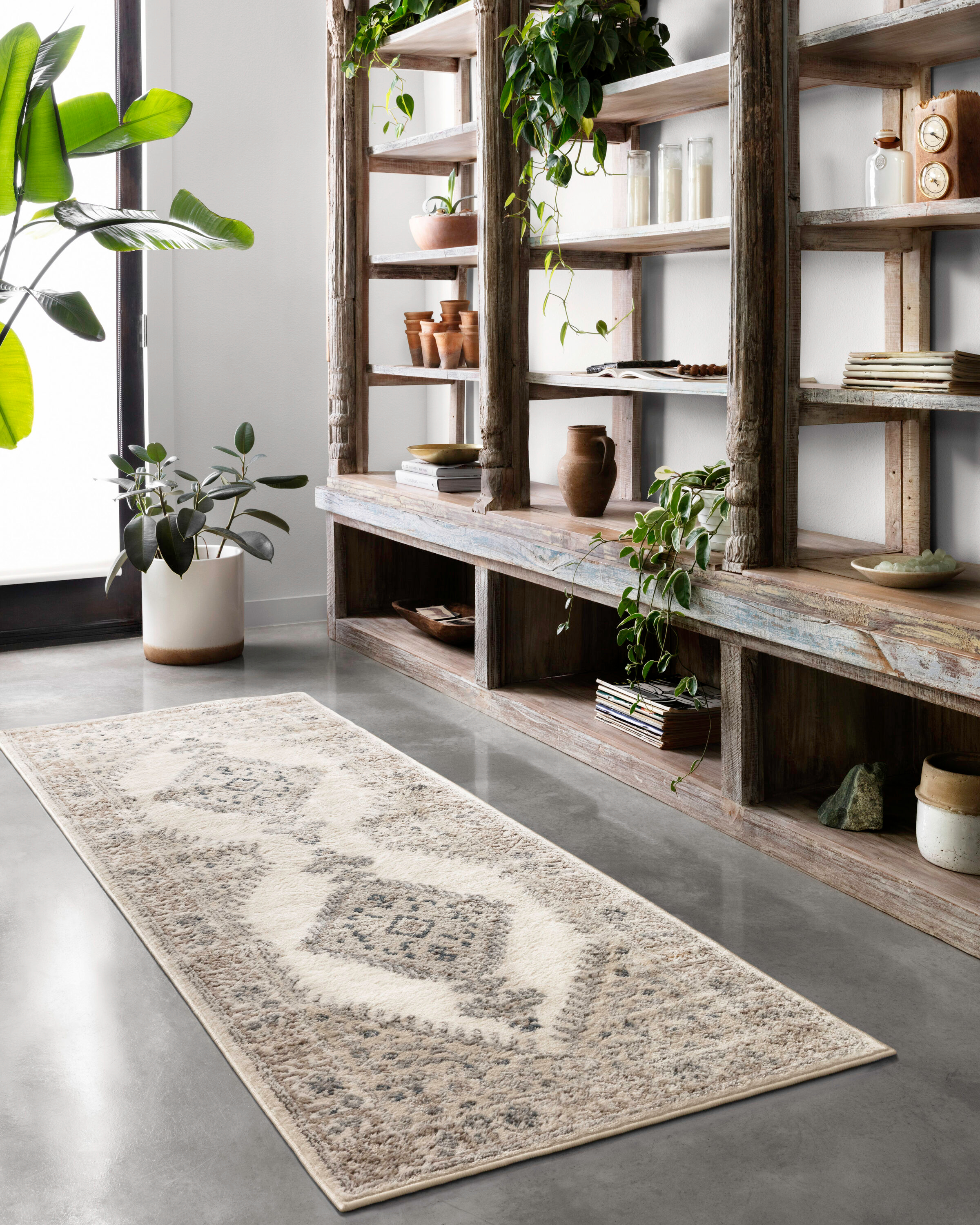 Loloi Teagan Oatmeal / Ivory 2'-8" x 7'-6" Runner Rug