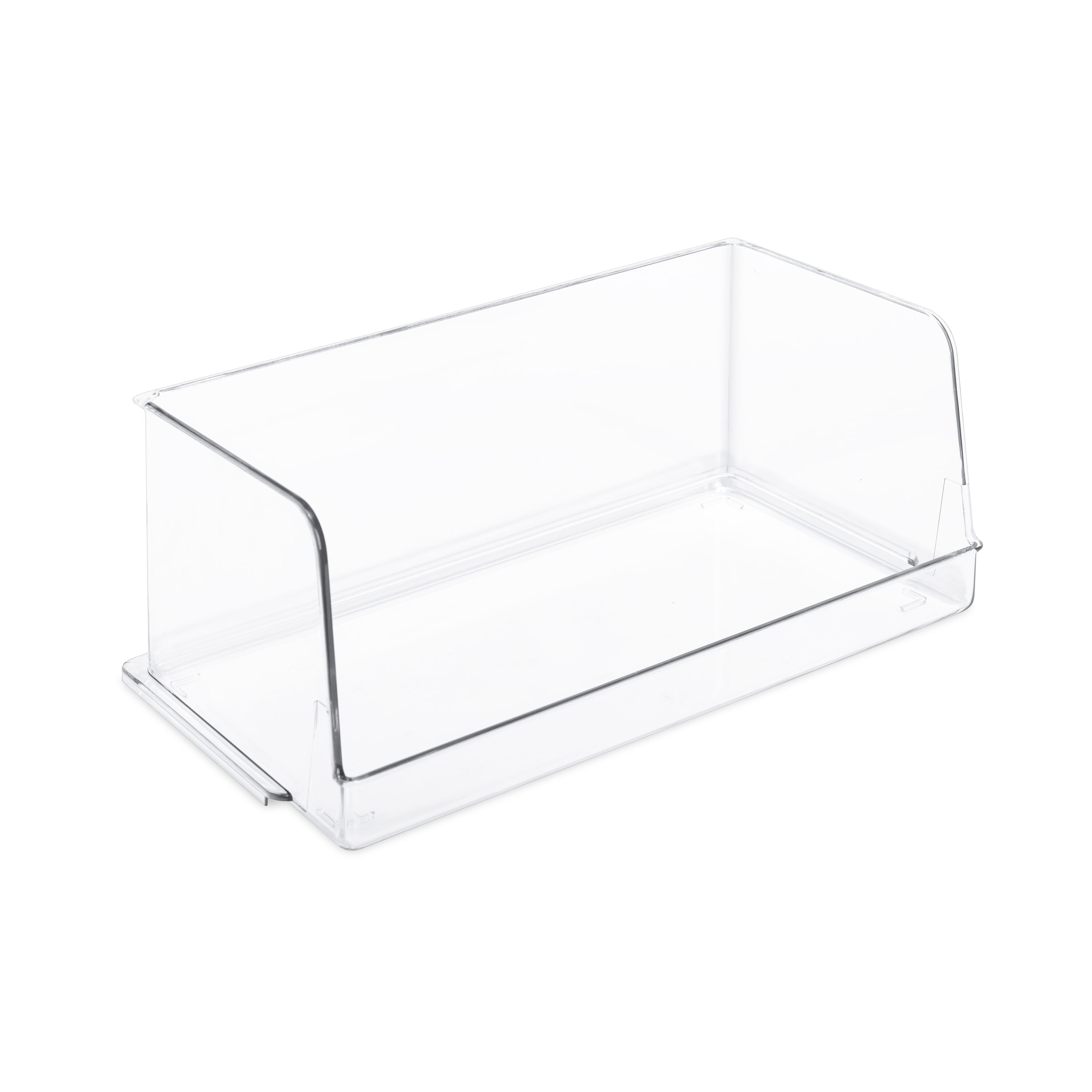Stackable Household Bin - Set of 4- 7 x 12.5 Inch - Clear