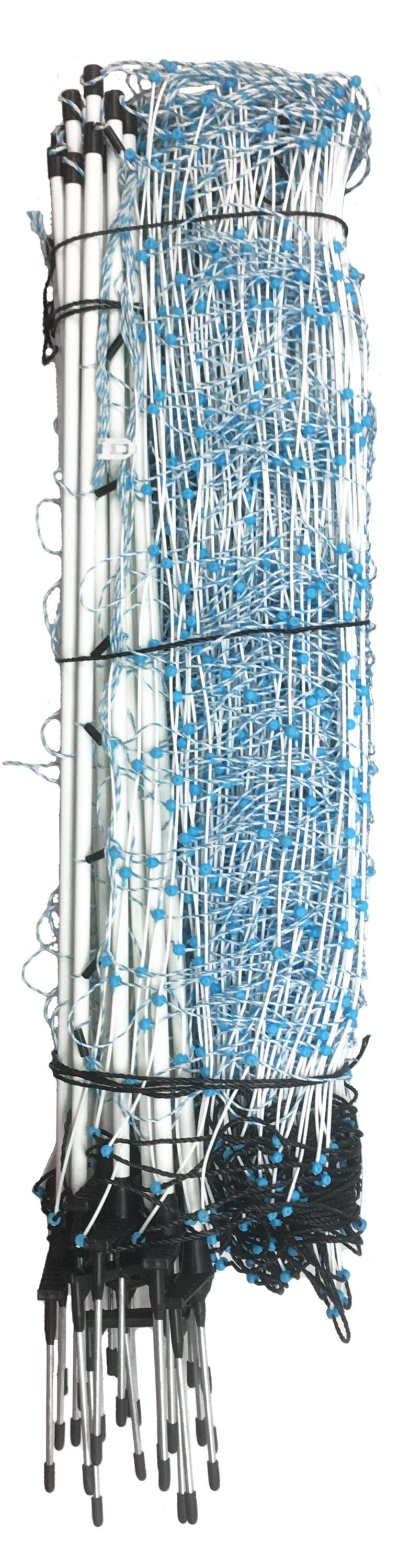 35" x 164' White and Blue Electric Fence Netting