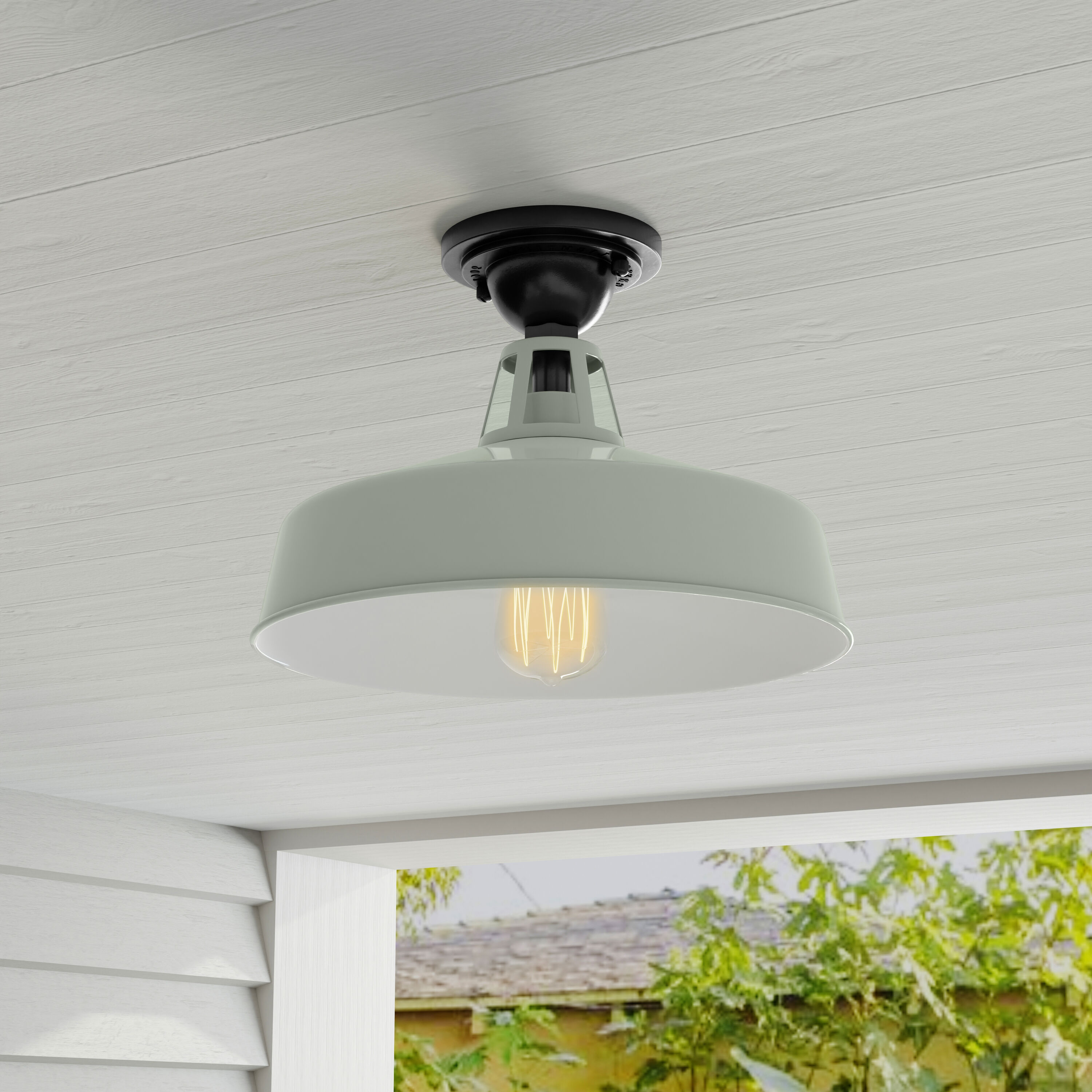 Cedar Springs Collection Pistachio One-Light Semi-Flush Mount