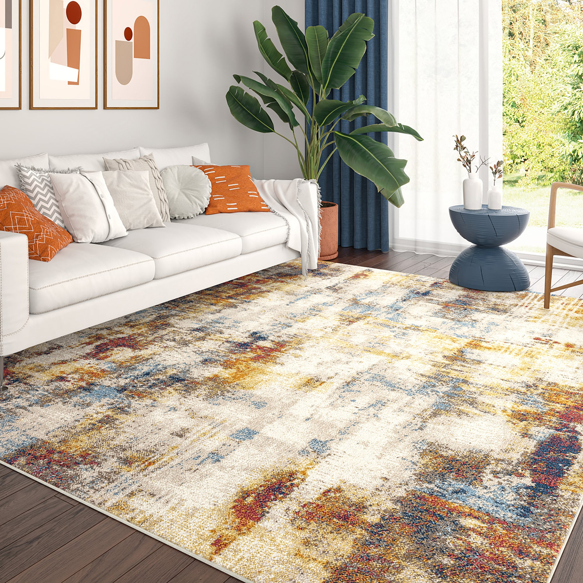 Tayse Chelsea 8 x 10 (ft) Loomed Polypropylene Multi Rectangular Indoor Area rug