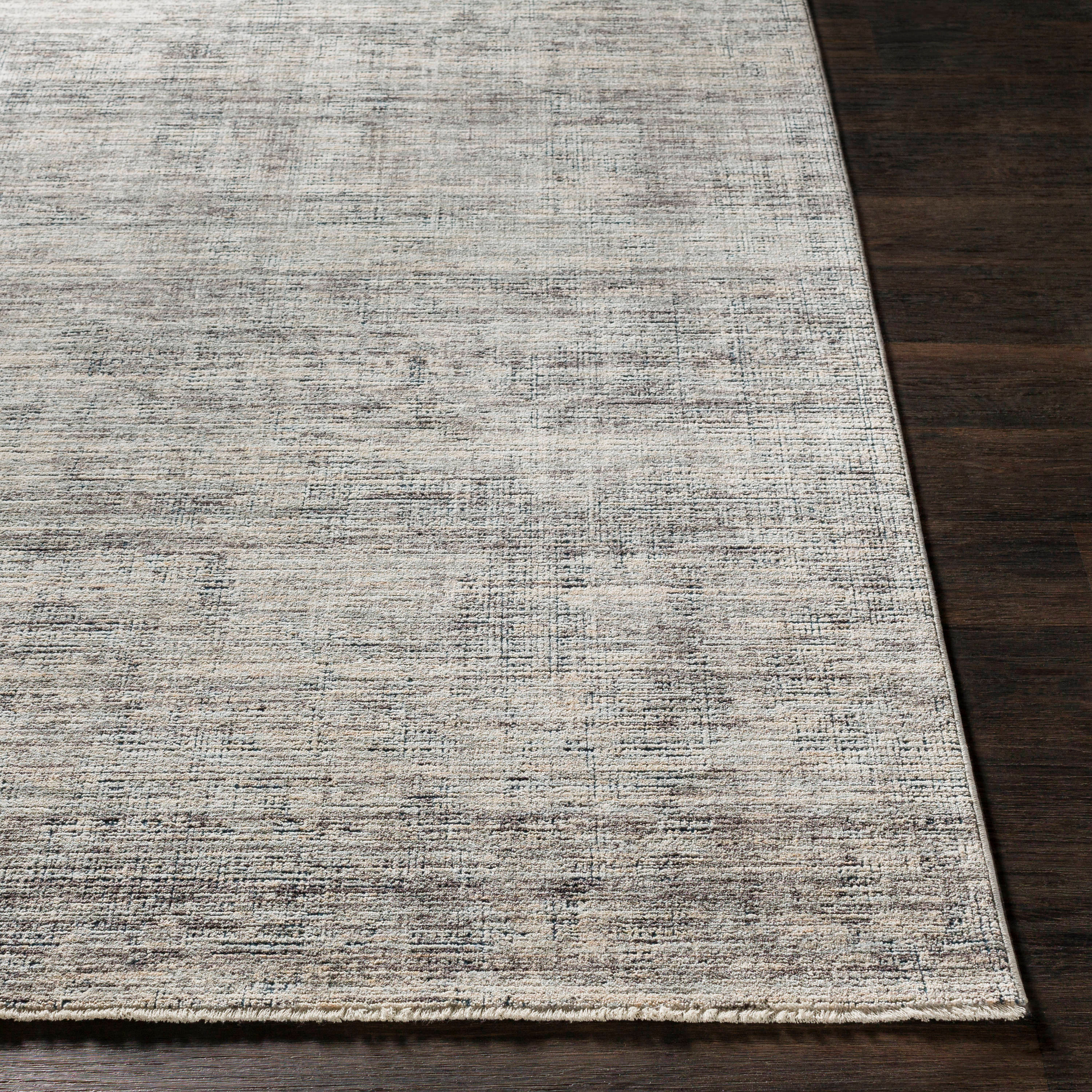 Presidential Gray Synthetic 94x120 Stain-Resistant Area Rug