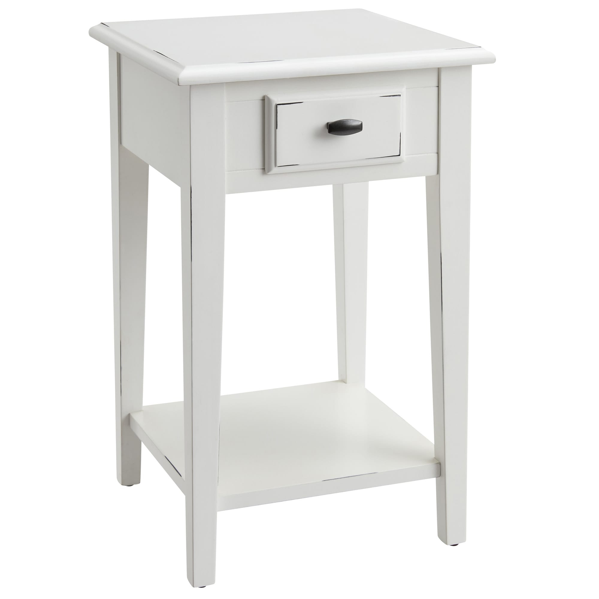 Leick Home Haven Ridge Square End Table in Farmhouse White