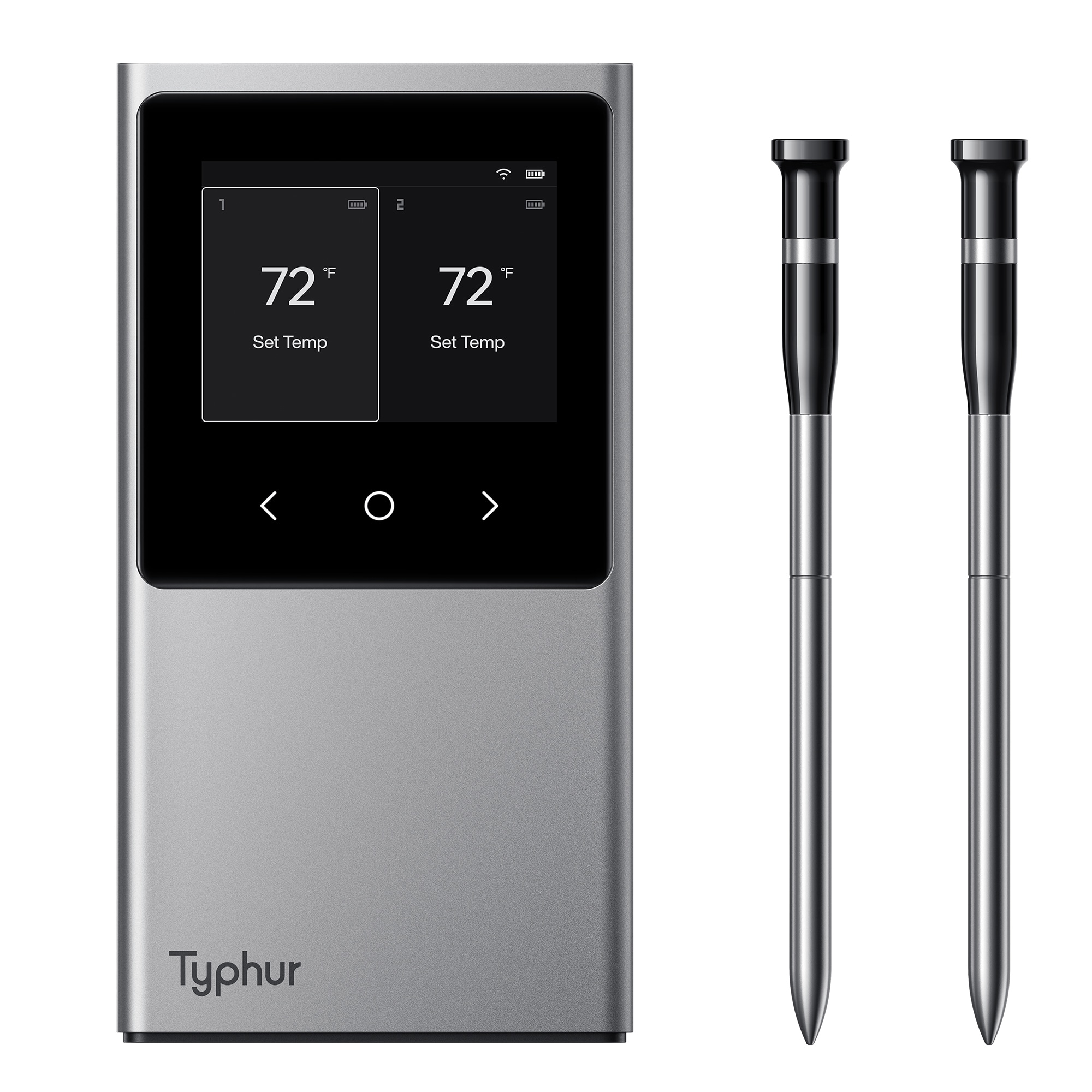 Typhur Sync Dual Wireless Meat Thermometer, Digital Food Cooking Thermometer with Bluetooth 5.4, Wifi Unlimited Range, Smart Base for Kitchen, Grill, BBQ, Oven