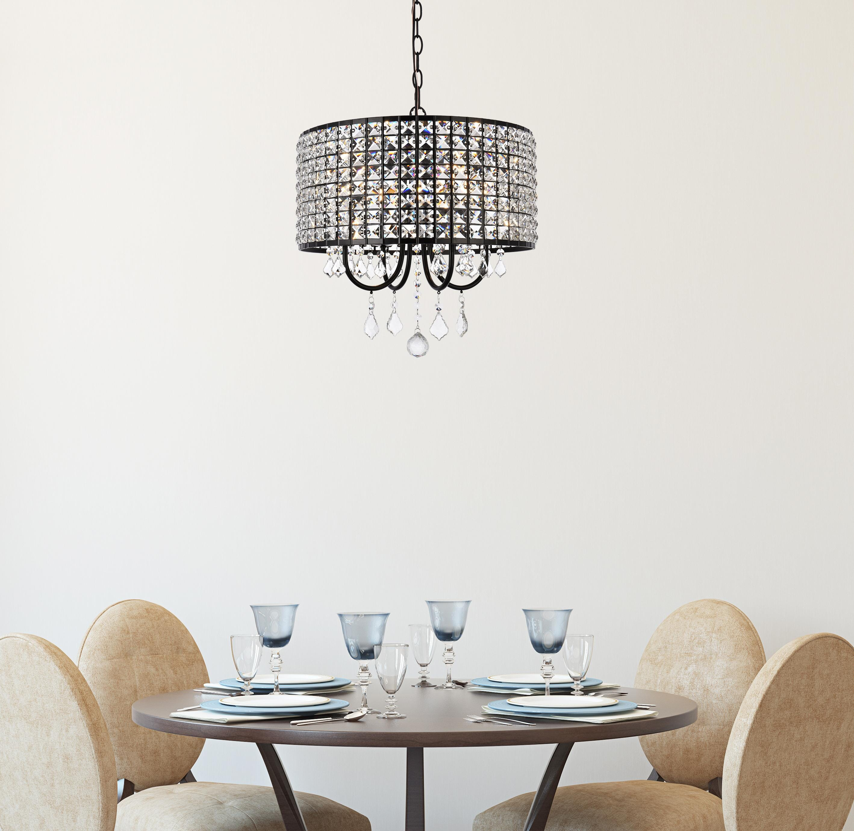 Elise 17 inch pendant in black