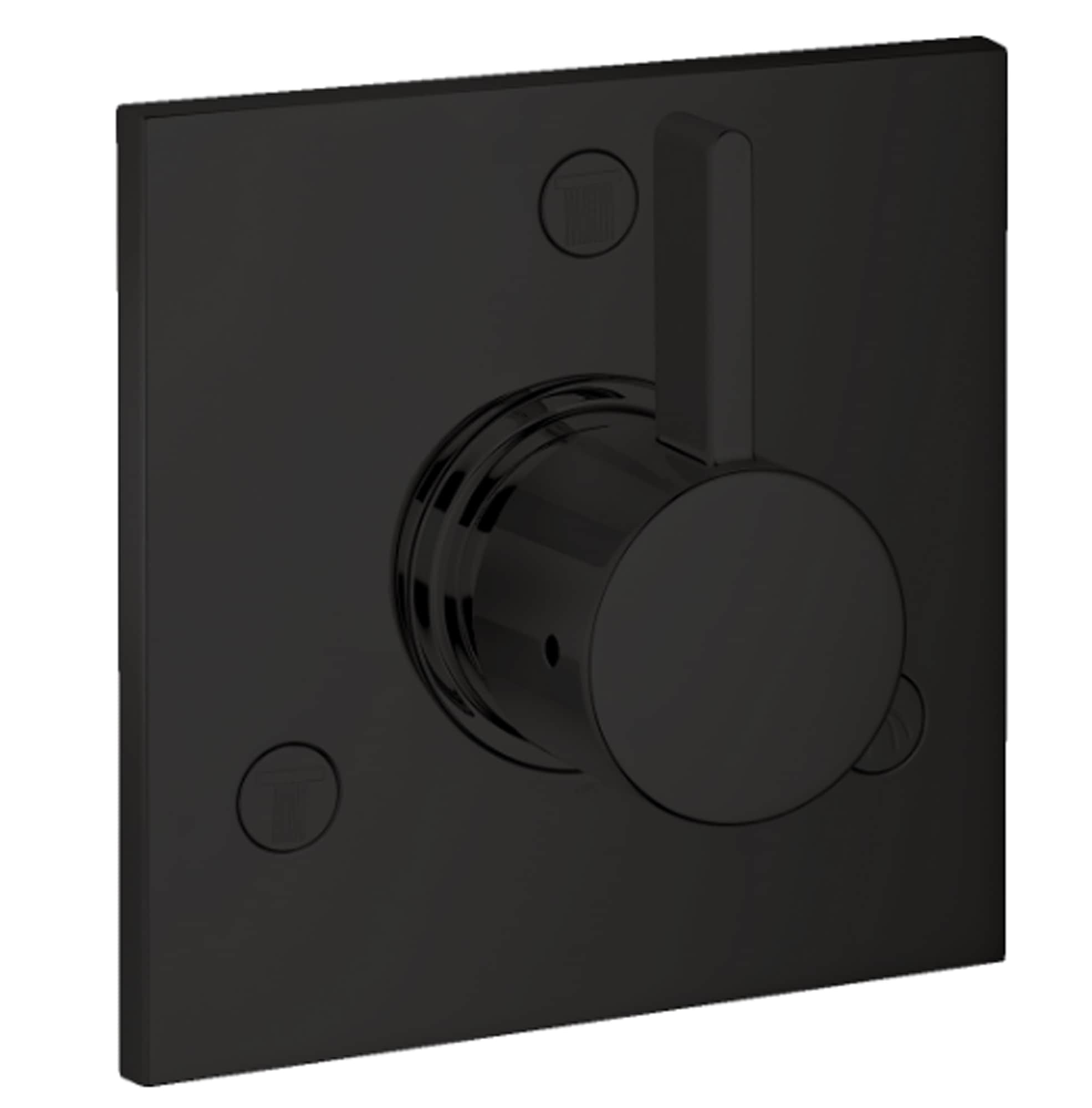 Matte Black Square Concealed Shower Diverter Trim