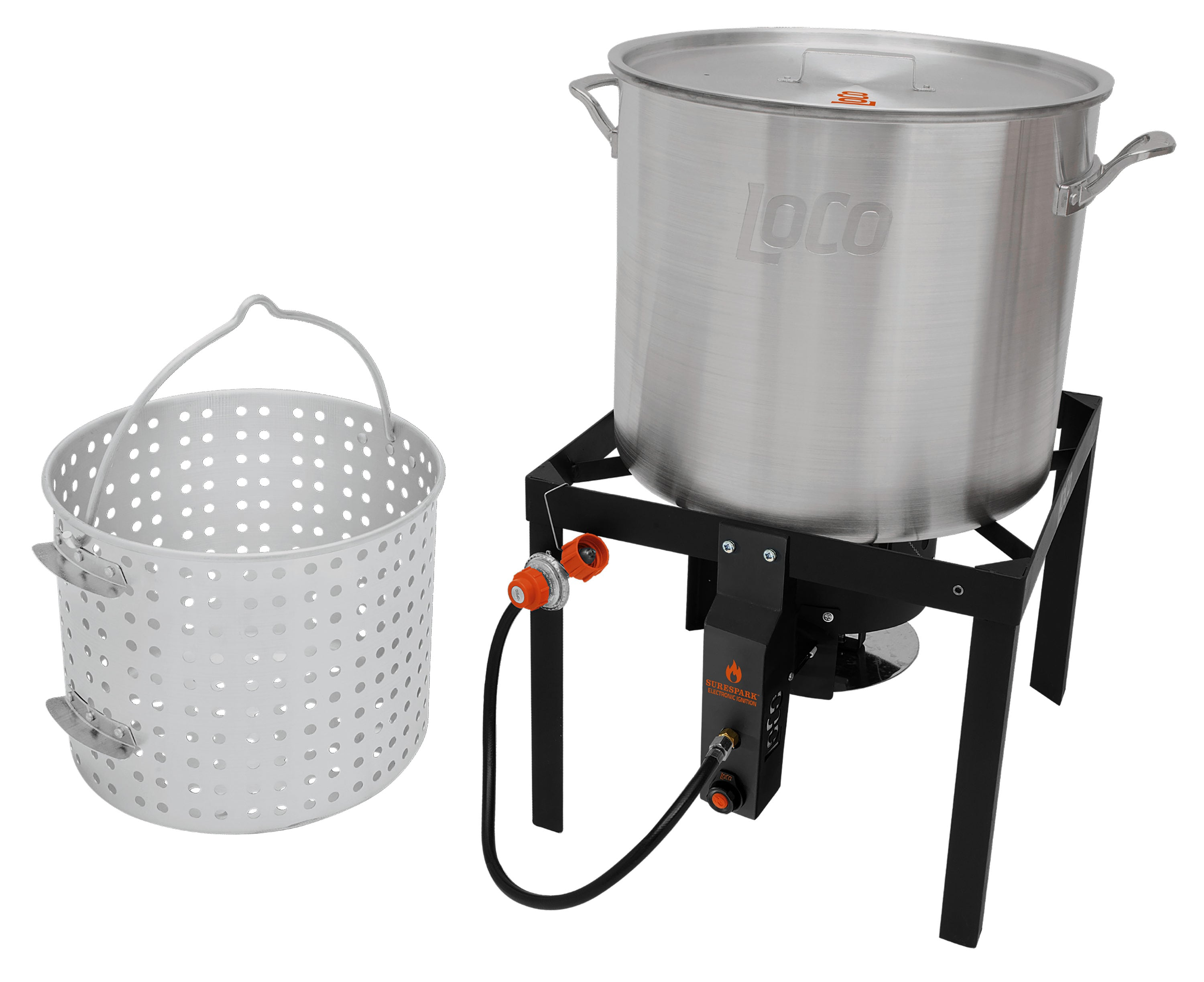 Loco Cookers 80 Quart SureSpark Seafood Boil & Steam Kit