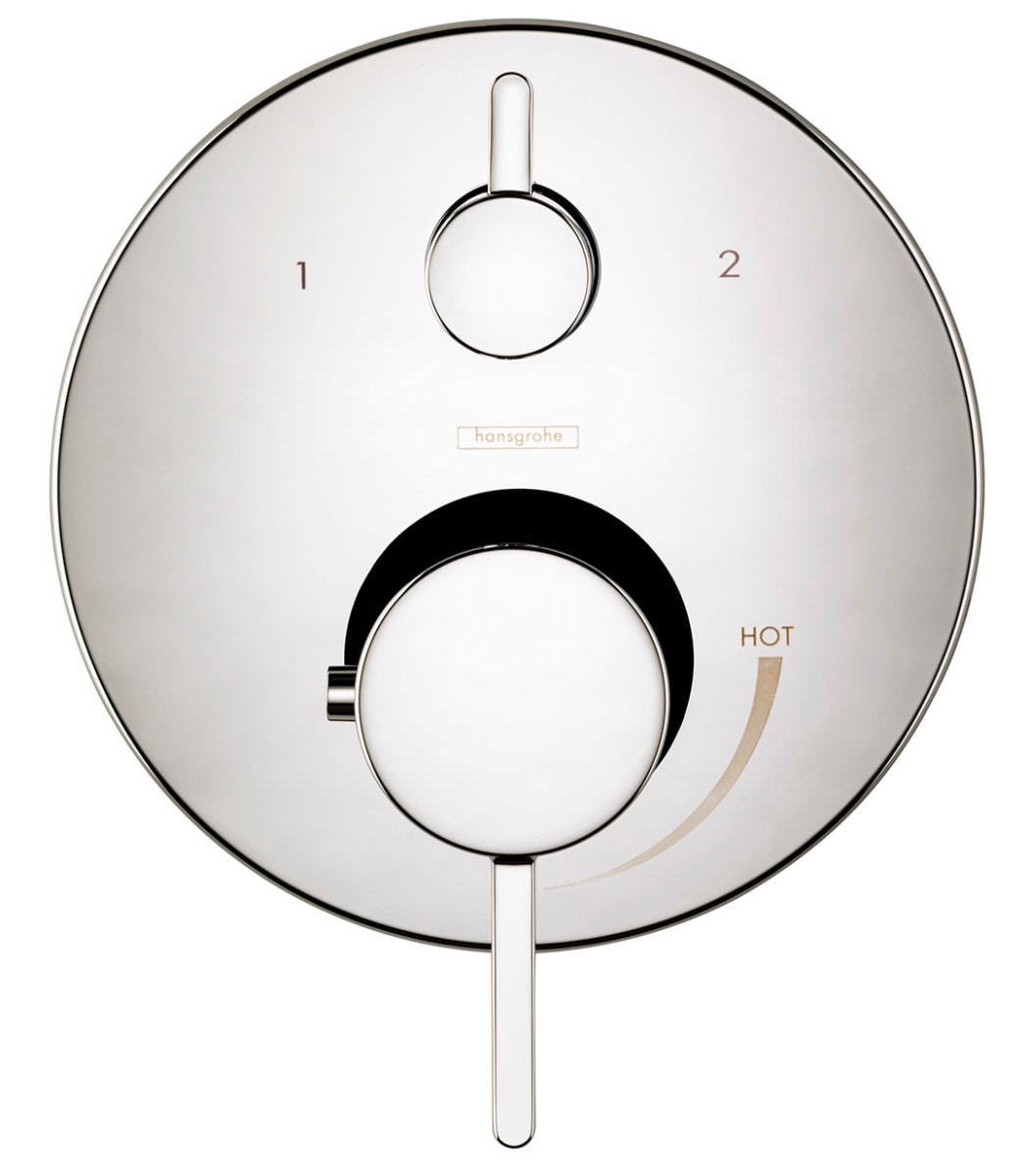 Hansgrohe Locarno Transitional 2-Handle 7-Inch Wide , Temperature Memory, Thermostatic Valve Trim Only In Polished Nickel, 04821830