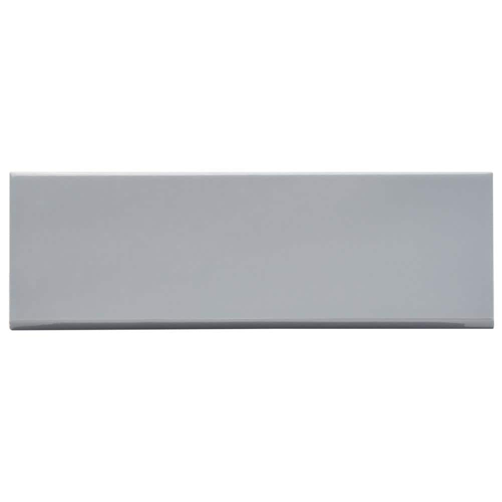 Bond Tile Remington 3.93 in. x 11.81 in. Polished Porcelain Wall Bullnose Tile
