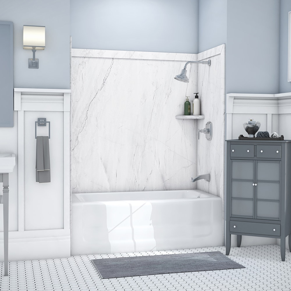 FlexStone Elite 60"W x 32"D x 60"H Alcove Bathtub Surround