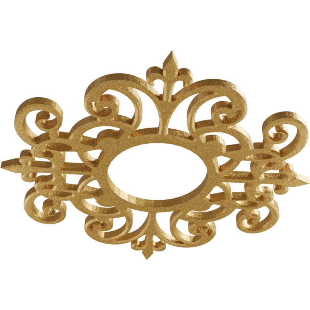 20"OD x 6 1/2"ID x 1/2"P Dijon Architectural Grade PVC Pierced Ceiling Medallion, Gold