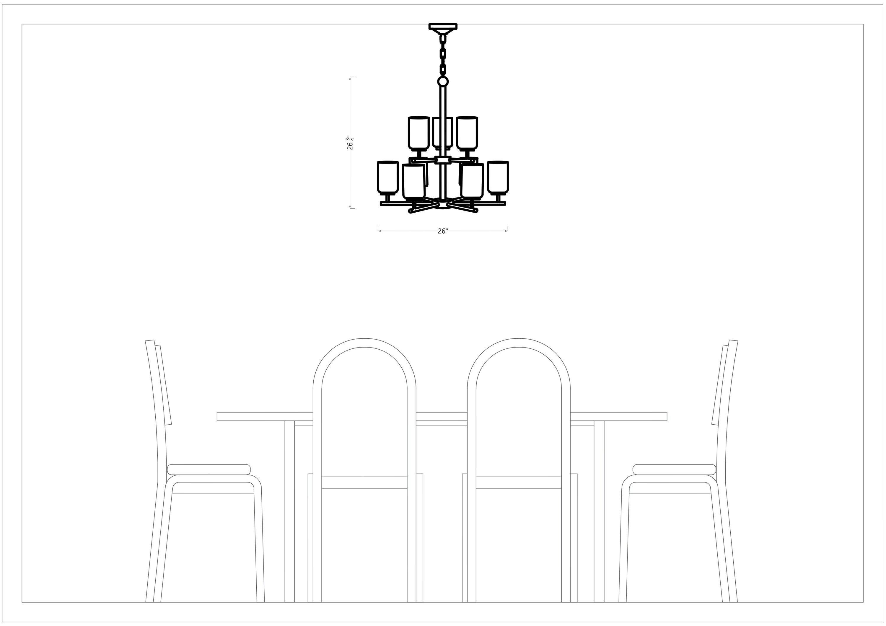 Oslo Midnight Black 9-Light LED Chandelier with Opal Etched Glass