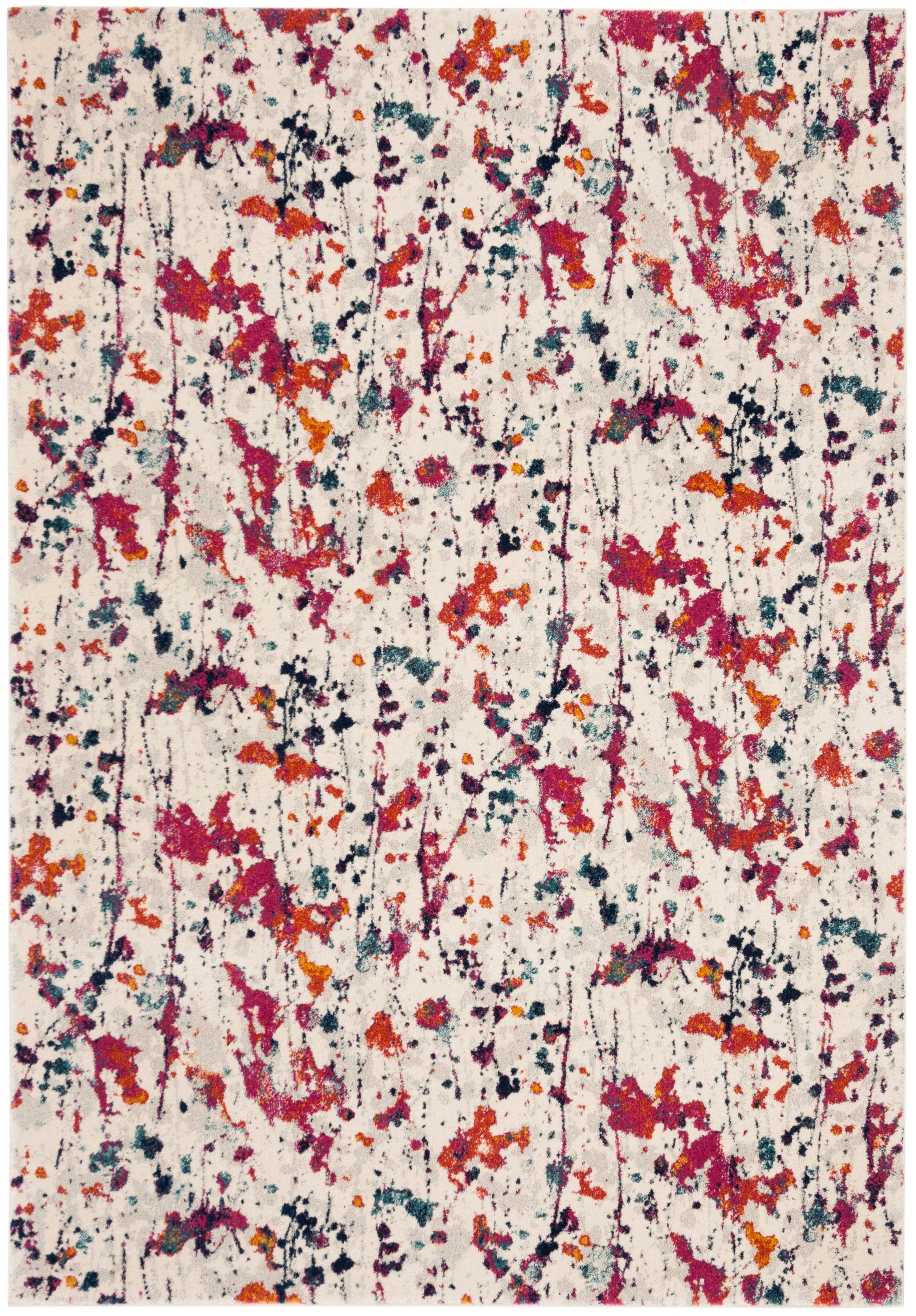 SAFAVIEH Evoke Peregrine Abstract Floral Area Rug, Ivory/Red, 4' x 6'