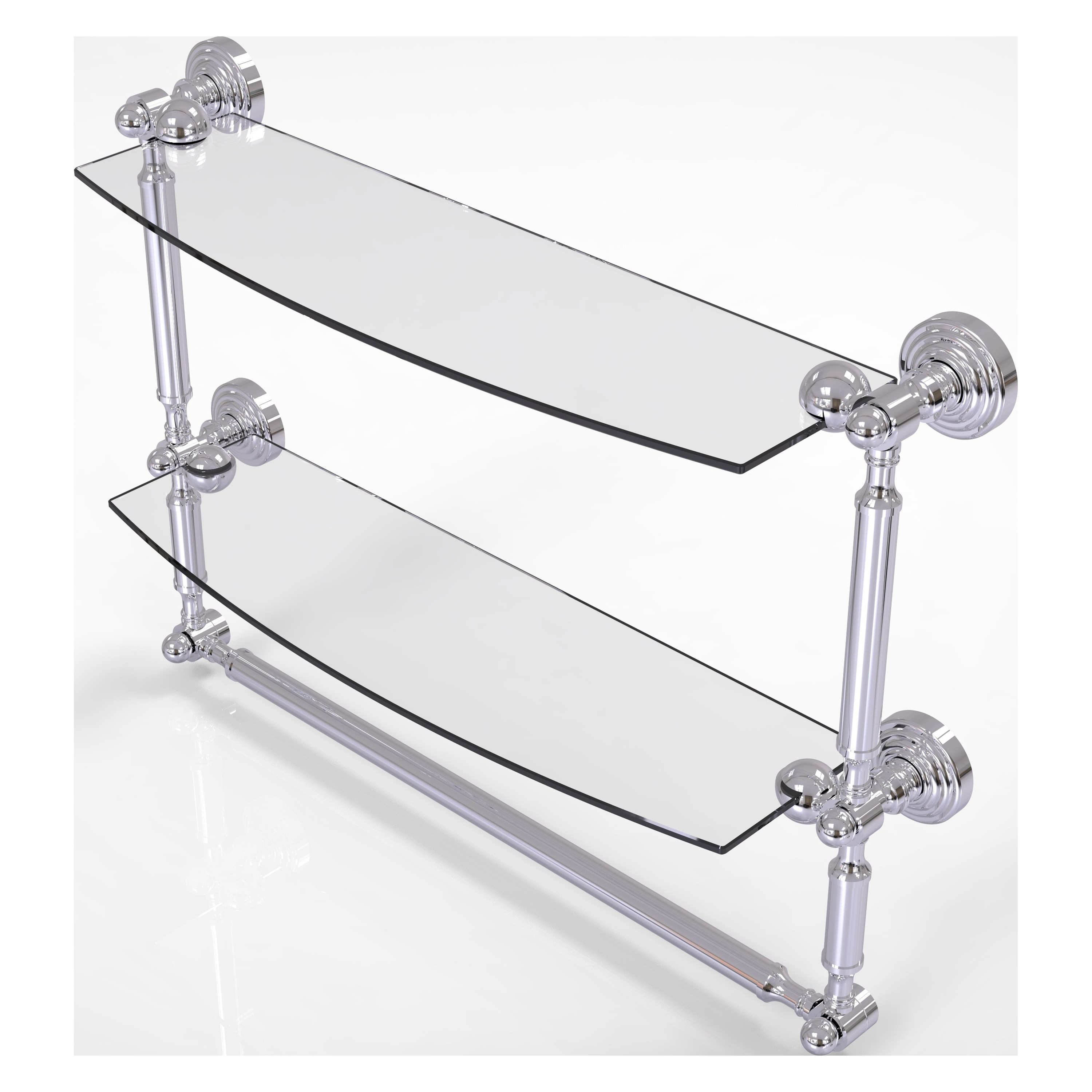 Retro Wave 2 Piece Tiered Shelf with Towel Bar