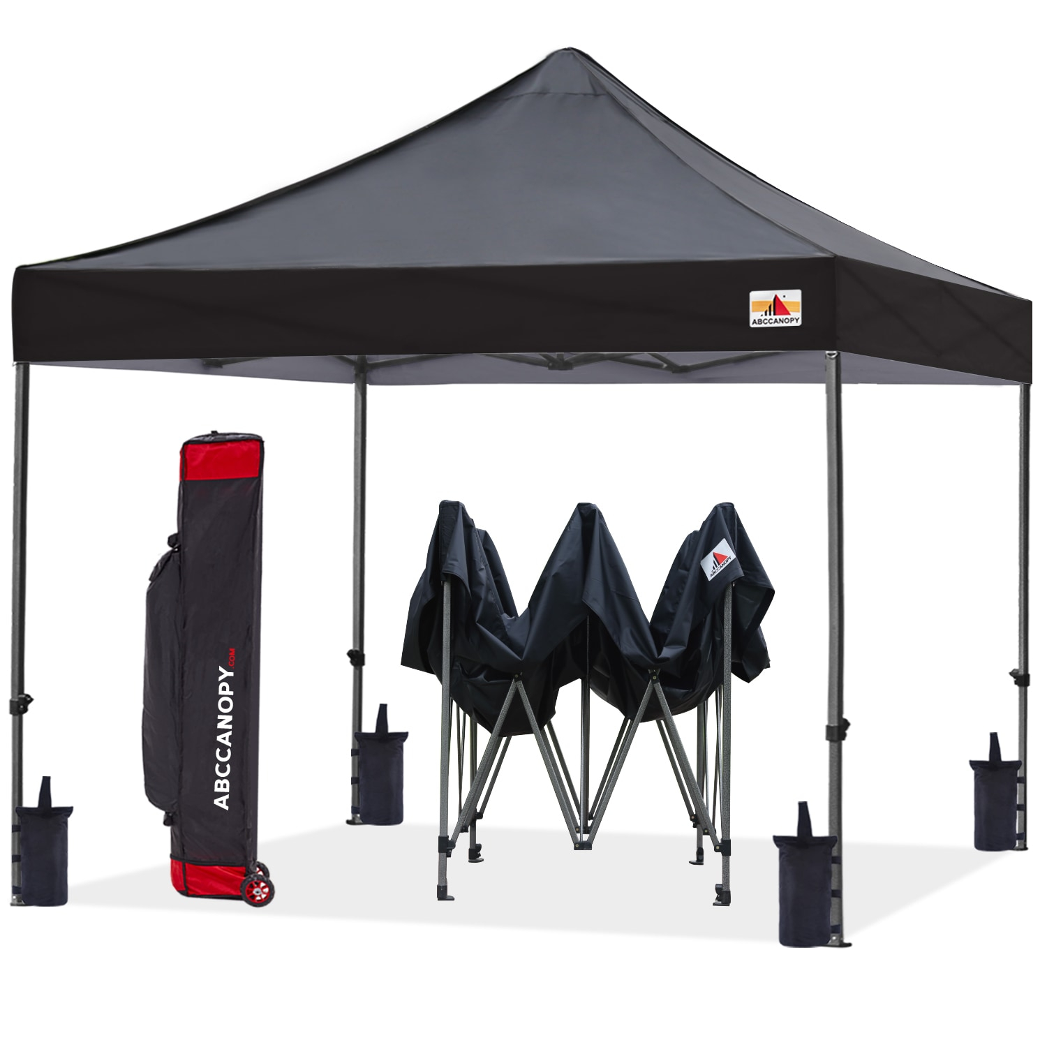 ABCCANOPY 10-ft x 10-ft Square Black Pop-up canopy