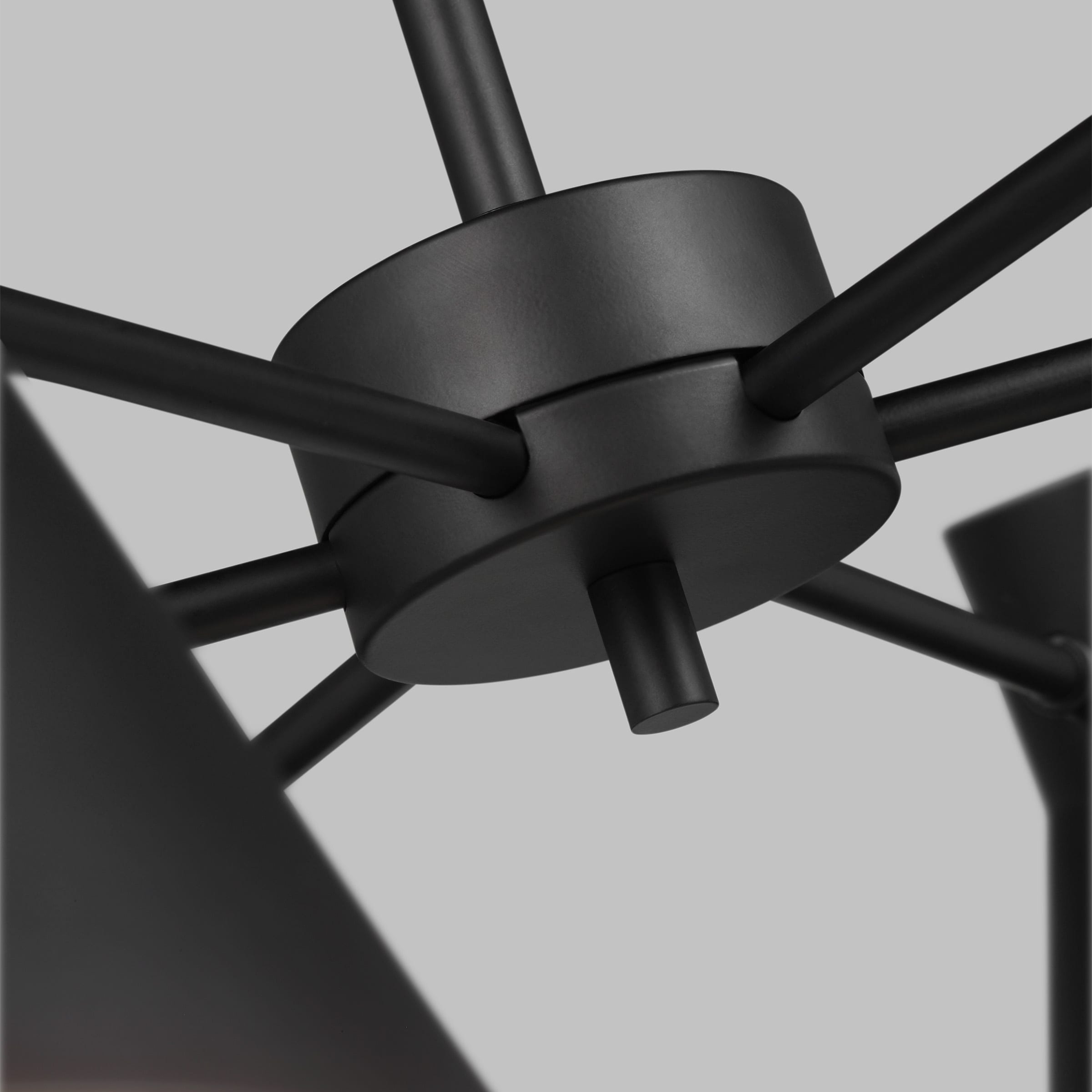 Chet Midnight Black 6-Light Mid-Century Chandelier