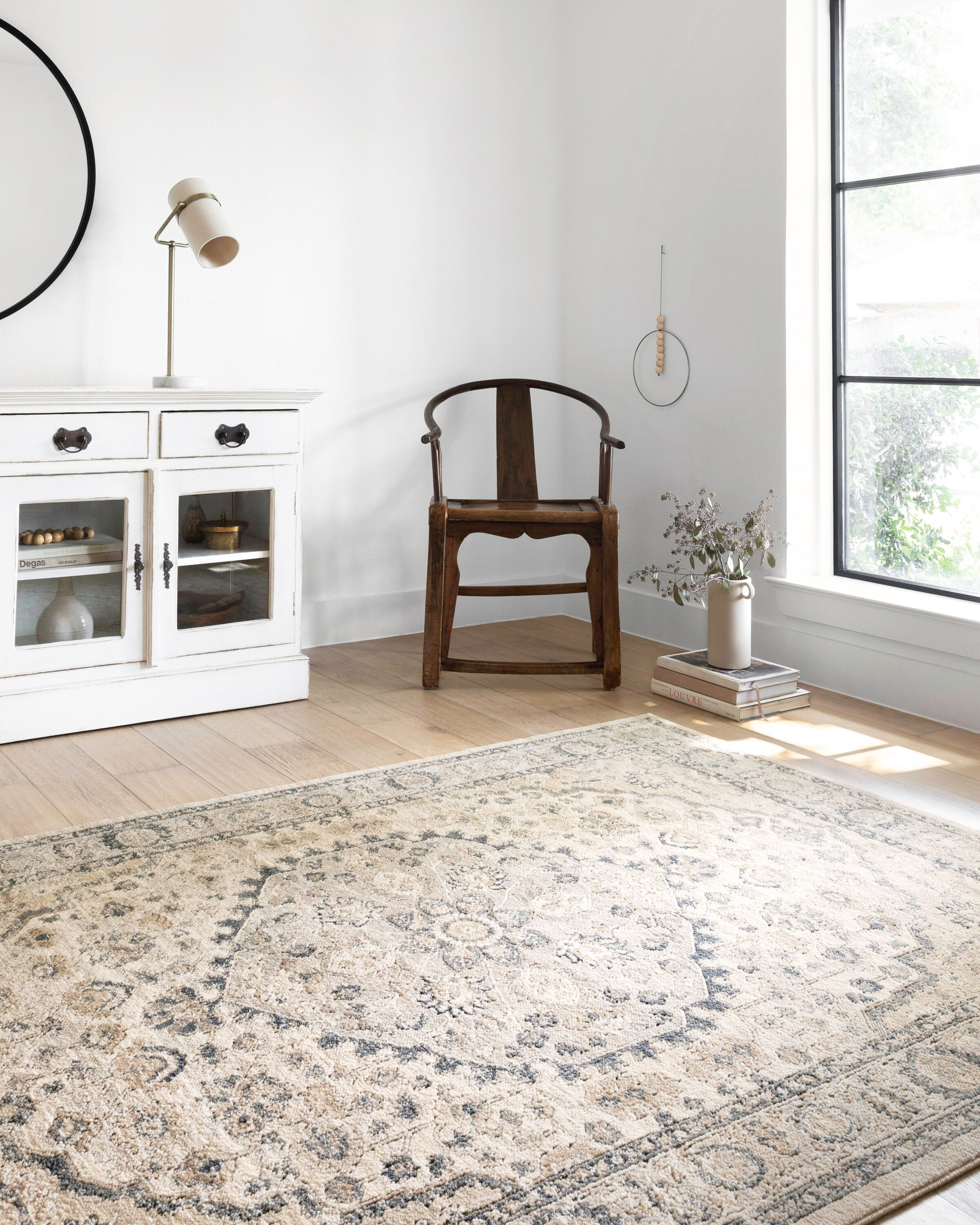 Teagan Natural and Light Grey Reversible Rectangular Area Rug