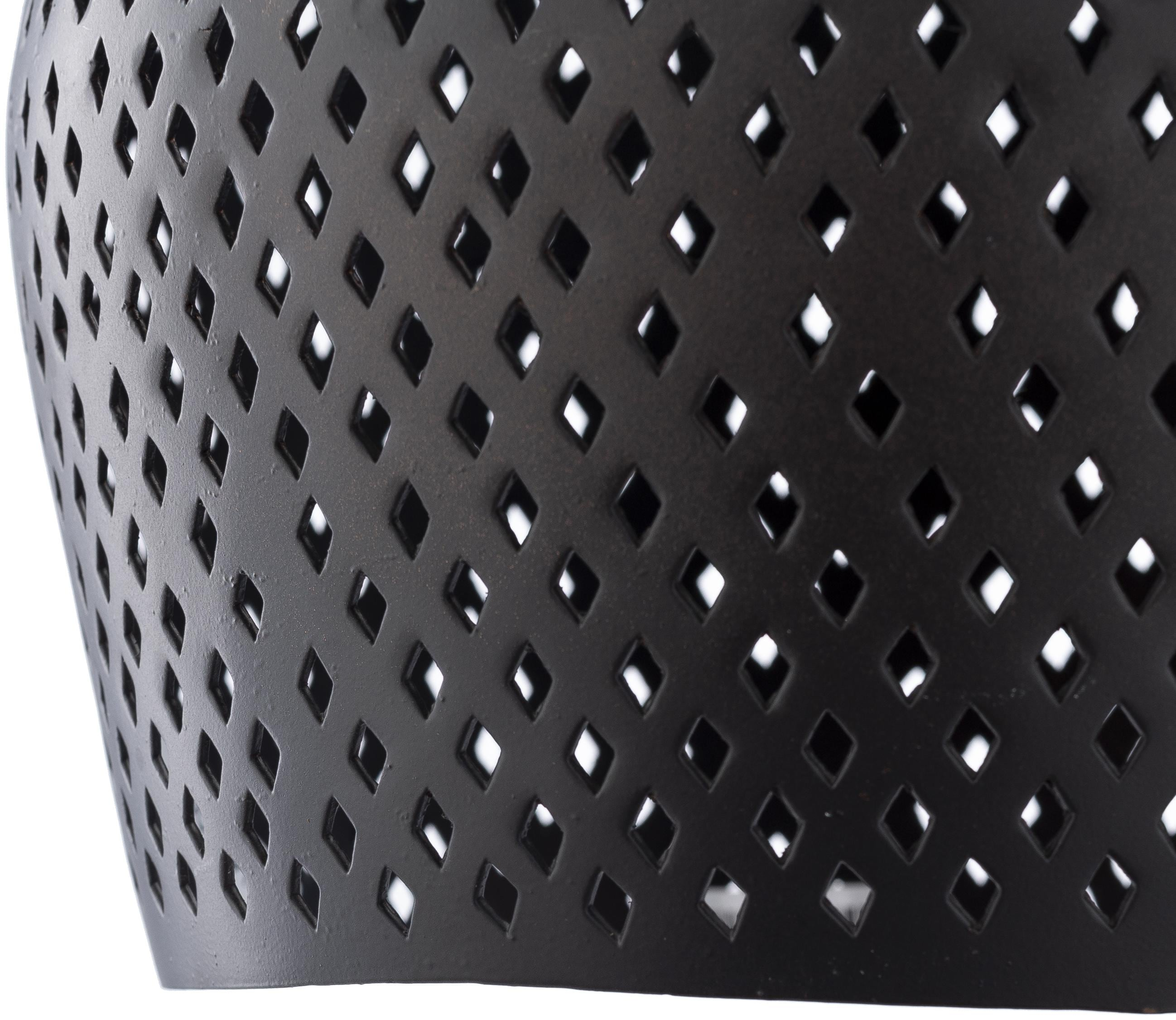 Adelaide Modern Black Metal 1-Light Pendant with Black Shade