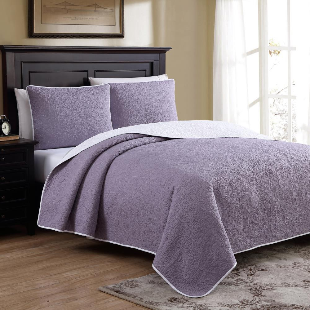 Estate Collection Marseille 3-Piece Lilac Full/Queen Quilt Set