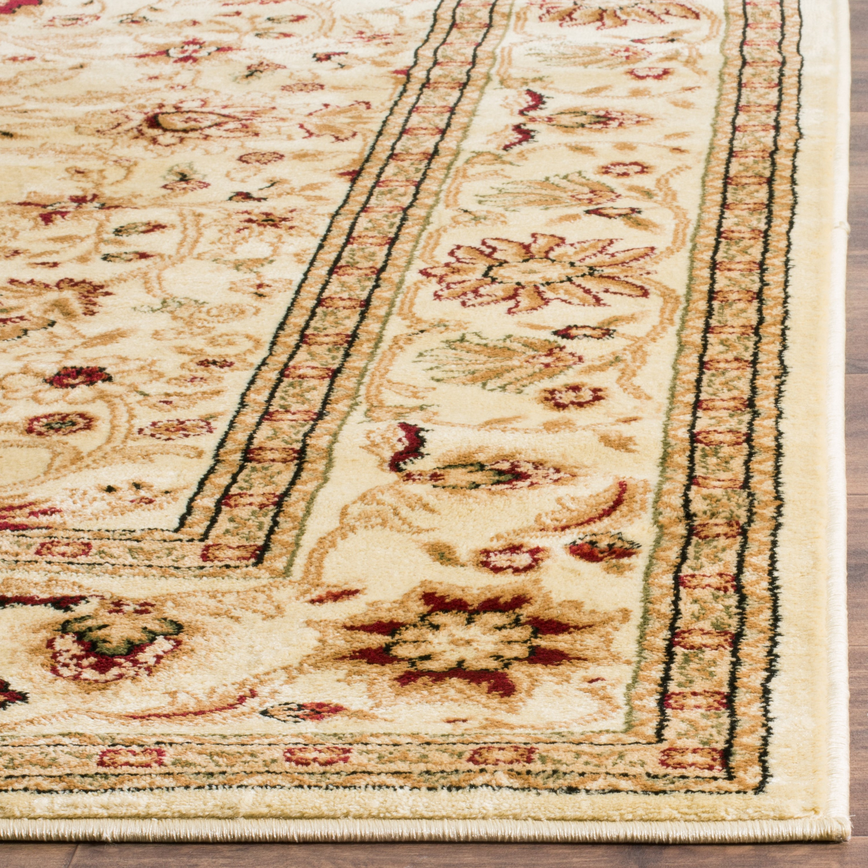 SAFAVIEH Lyndhurst Victoria Traditional Floral Area Rug, Ivory, 9' x 12'
