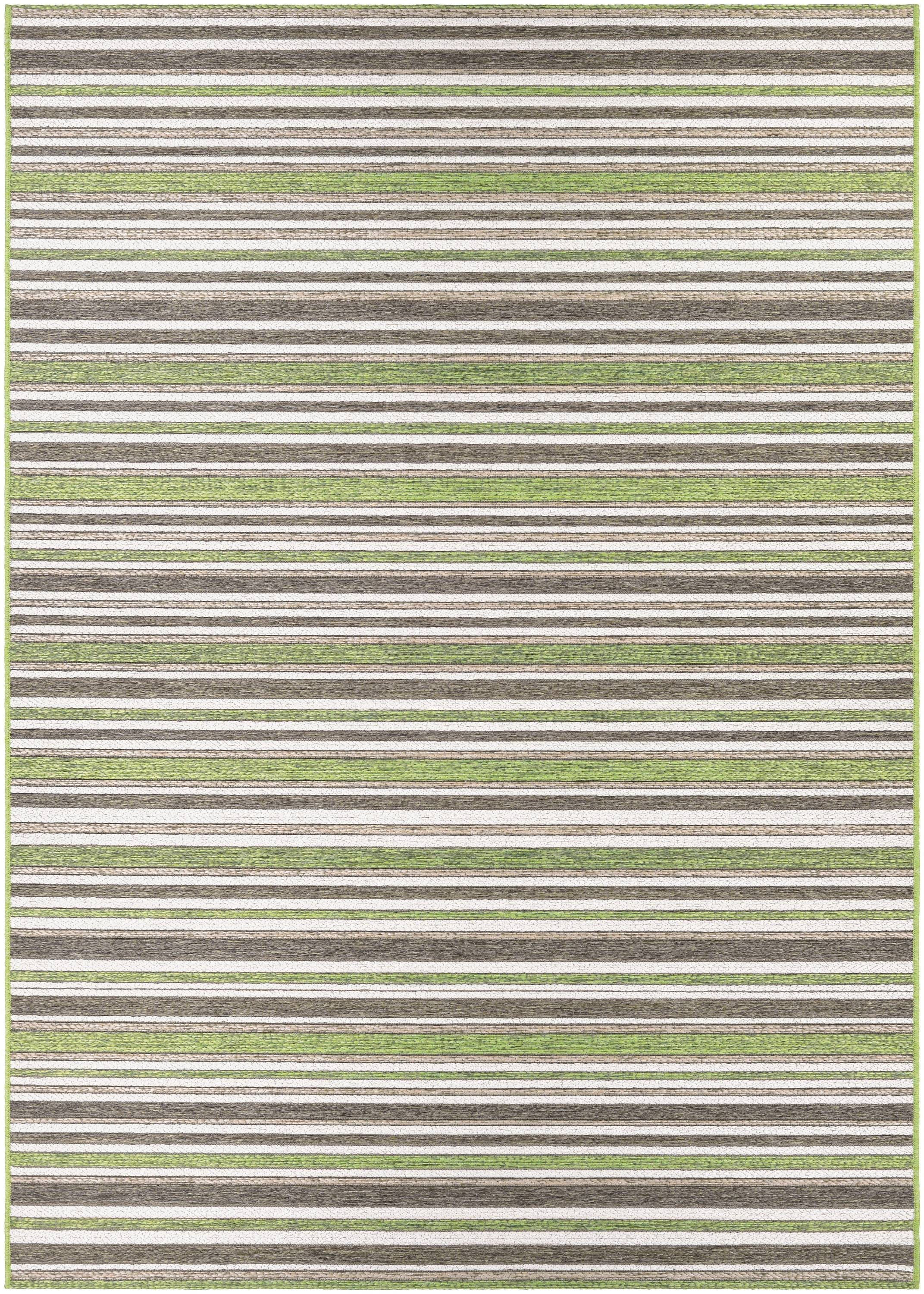 Couristan Cape Brockton Indoor / Outdoor Area Rug, Hunter Green-Brown, 3'11" x 5'6"