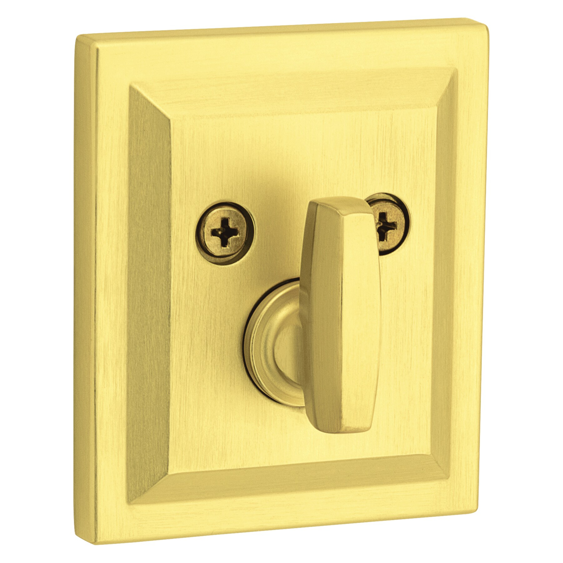 Baldwin Spyglass, Single Cylinder Front Door Deadbolt Featuring SmartKey Re-key Technology and Microban Protection, in Satin Brass