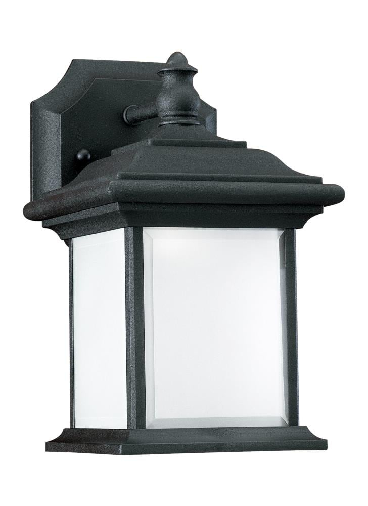 Wynfield 1-Light Black Outdoor 9.75 in. Wall Lantern Sconce
