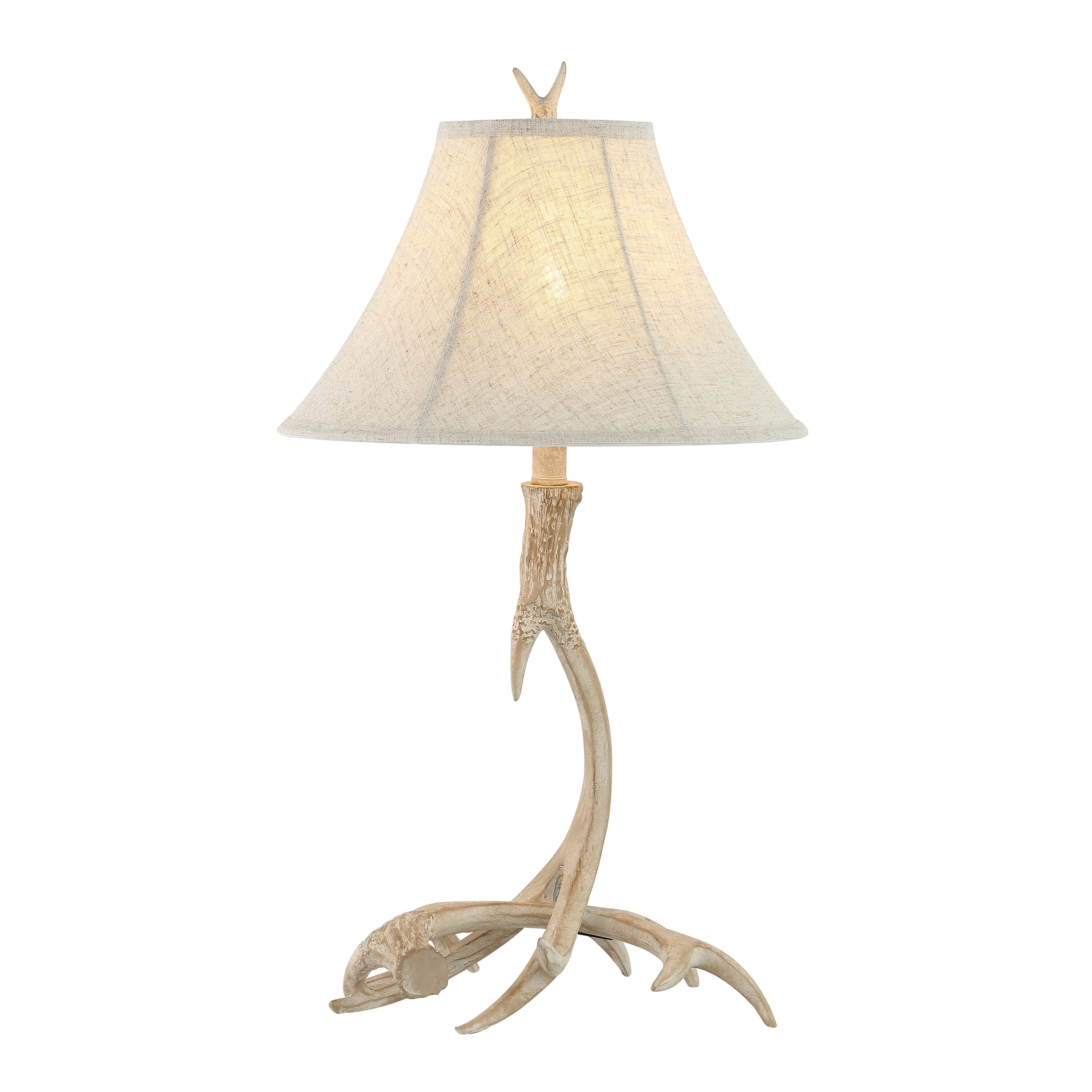 JONATHAN Y JYL6305B Antler 27.5" Rustic Resin LED Table Lamp, Traditional for living room, dinning room, bedroom, office Bulb Included, Beige