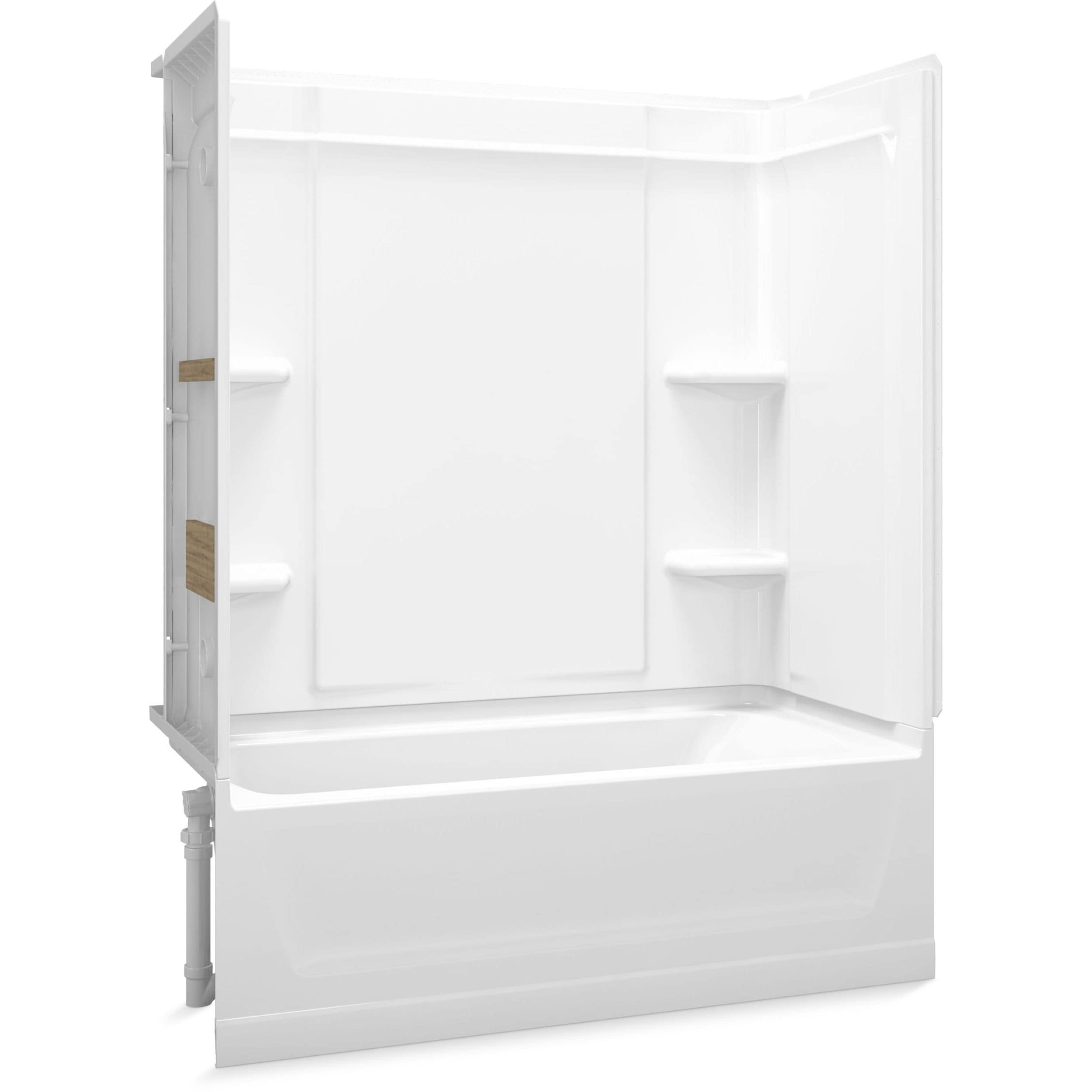 STERLING, a KOHLER Company 71370118-0 Ensemble Medley Bathtub/Shower, White