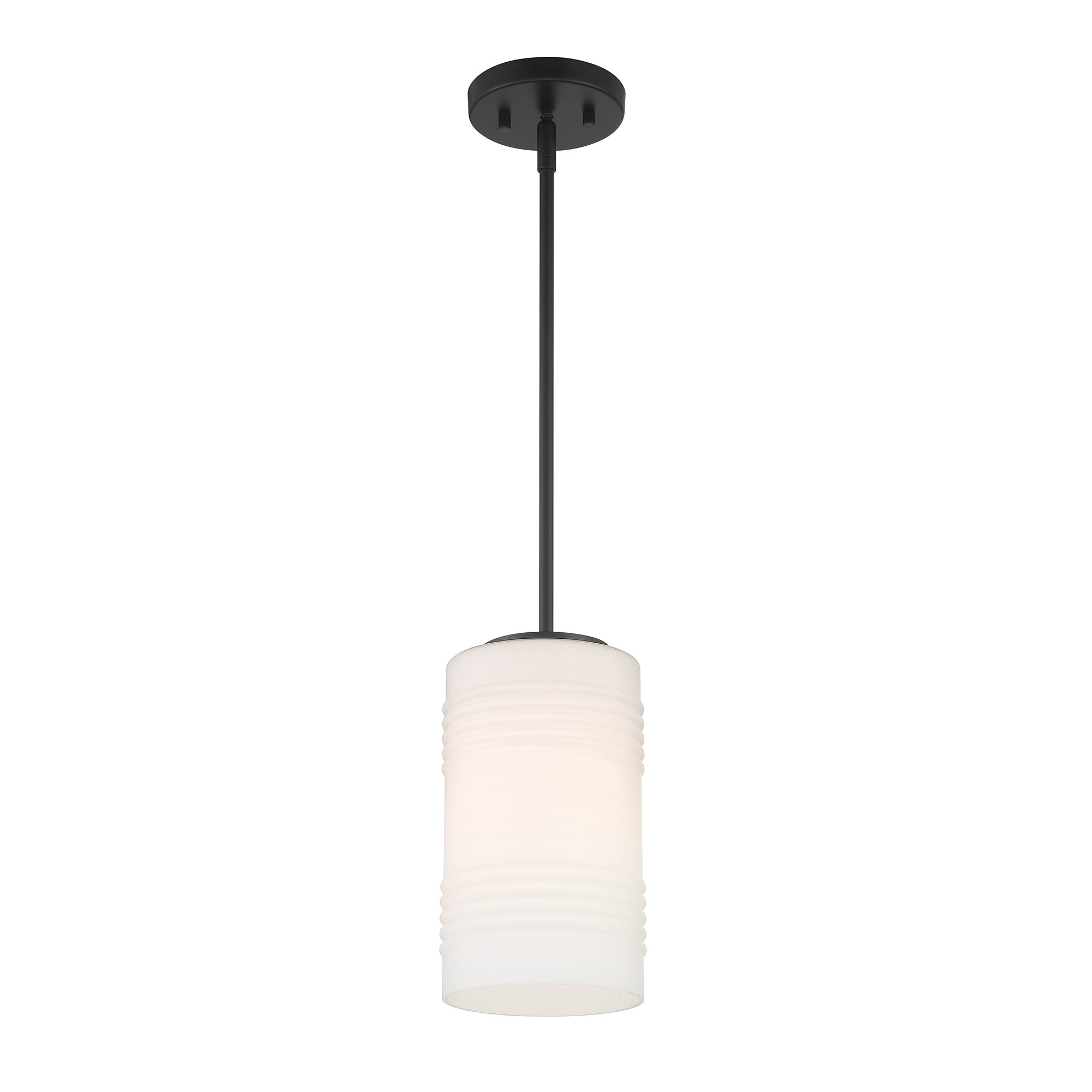 Leavenworth Matte Black and Gold Glass Semi-Flush Ceiling Light