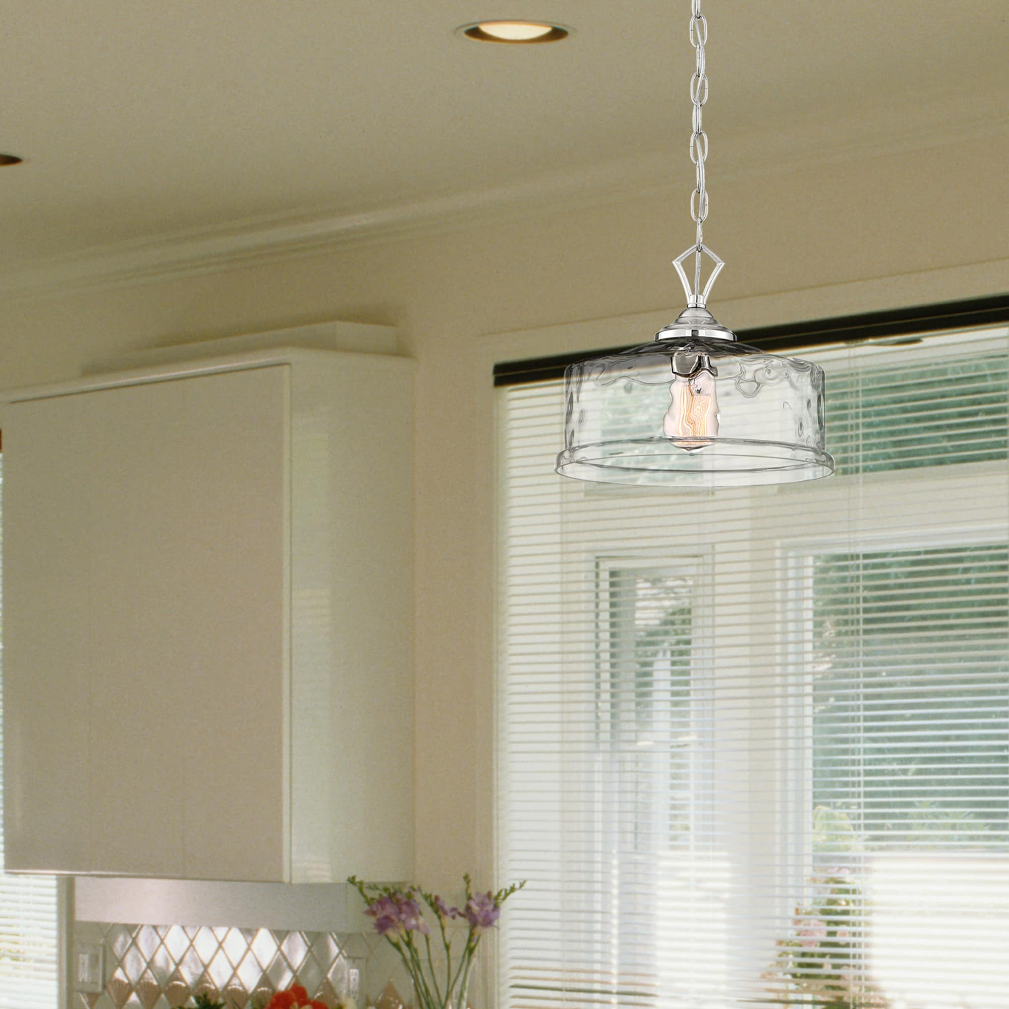 Designers Fountain - Drake - One Light Down Pendant-Polished Nickel Finish