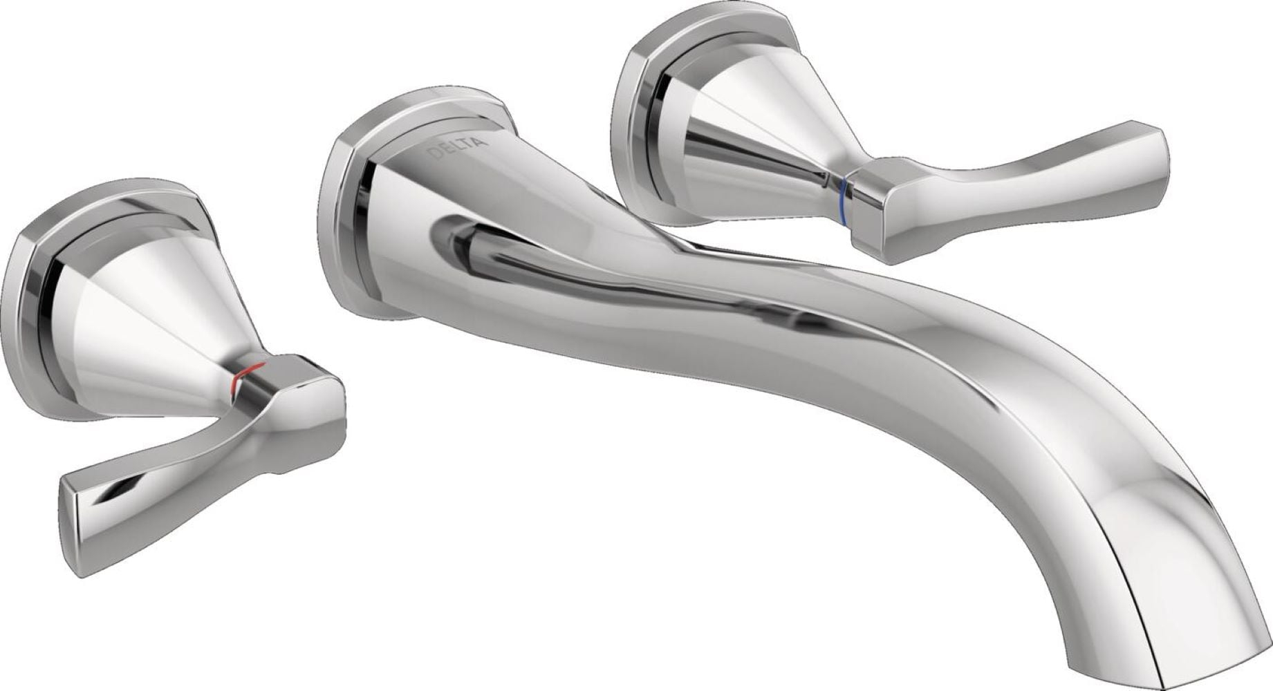 Stryke Double Handle Wall Mounted Tub Spout Trim