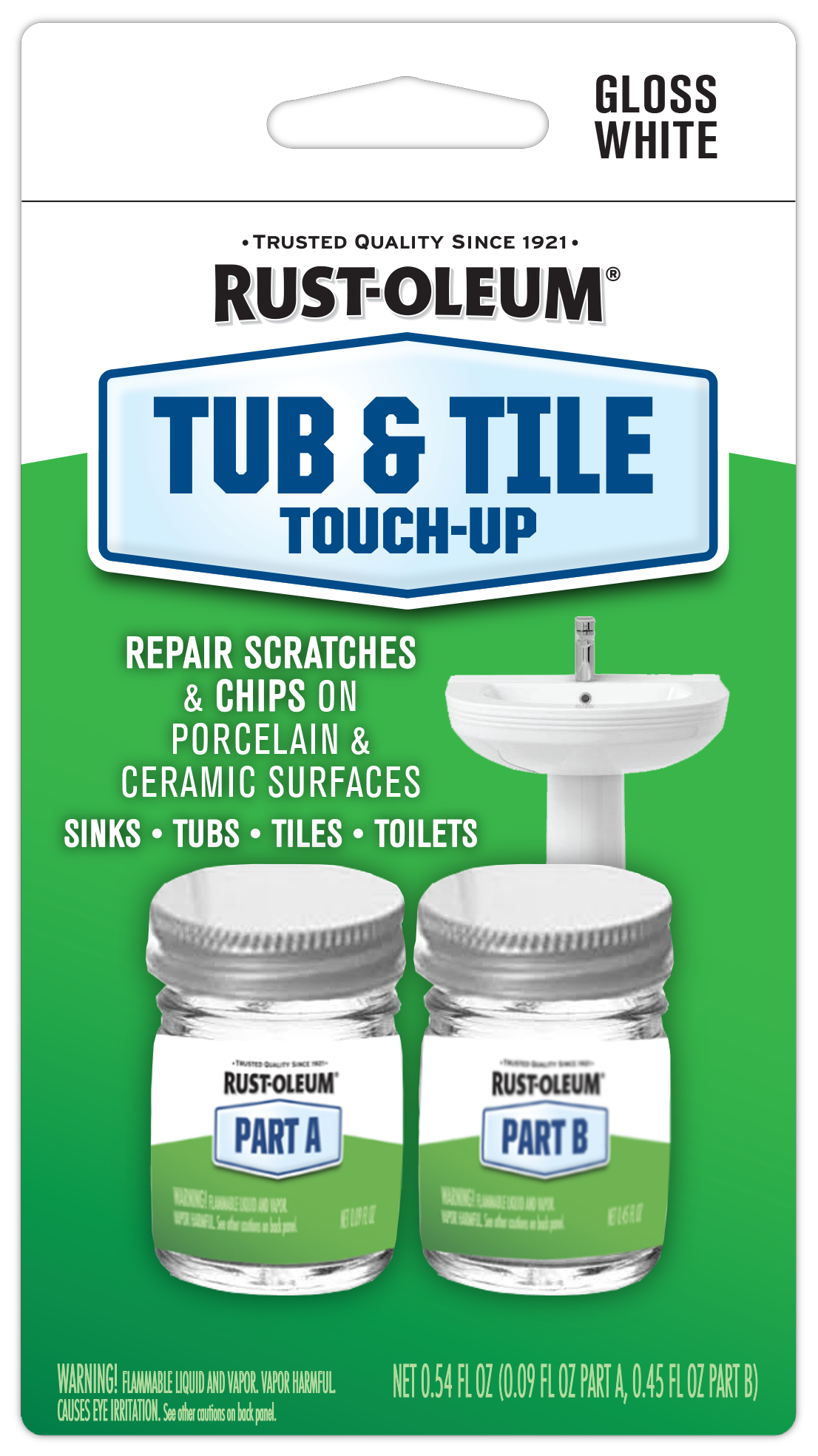 Rust-Oleum 0.54 Fluid ounce(s) White Tub and tile chip repair kit