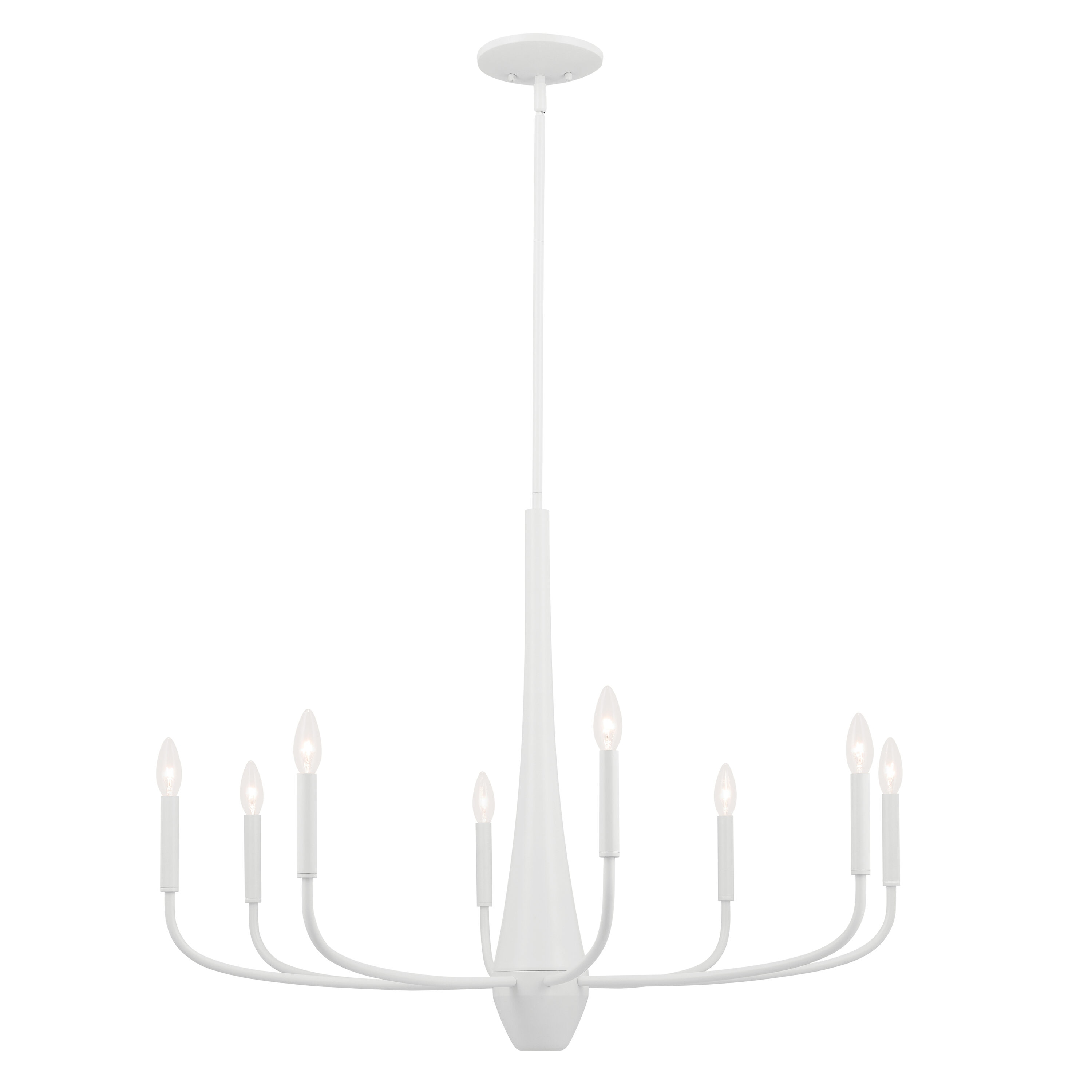 Kichler Deela 8 -Light White Modern/contemporary For Use in Bedrooms, Dining Rooms, Foyers, Kitchens, Living Rooms Chandelier