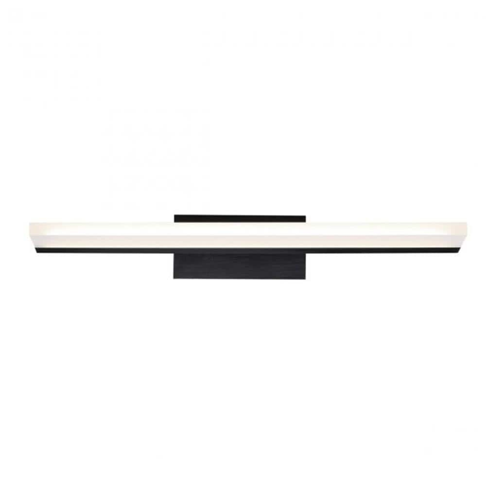 WAC Lighting Level 18" 1-Light LED 3500K Aluminum Bathroom Vanity Light in Black