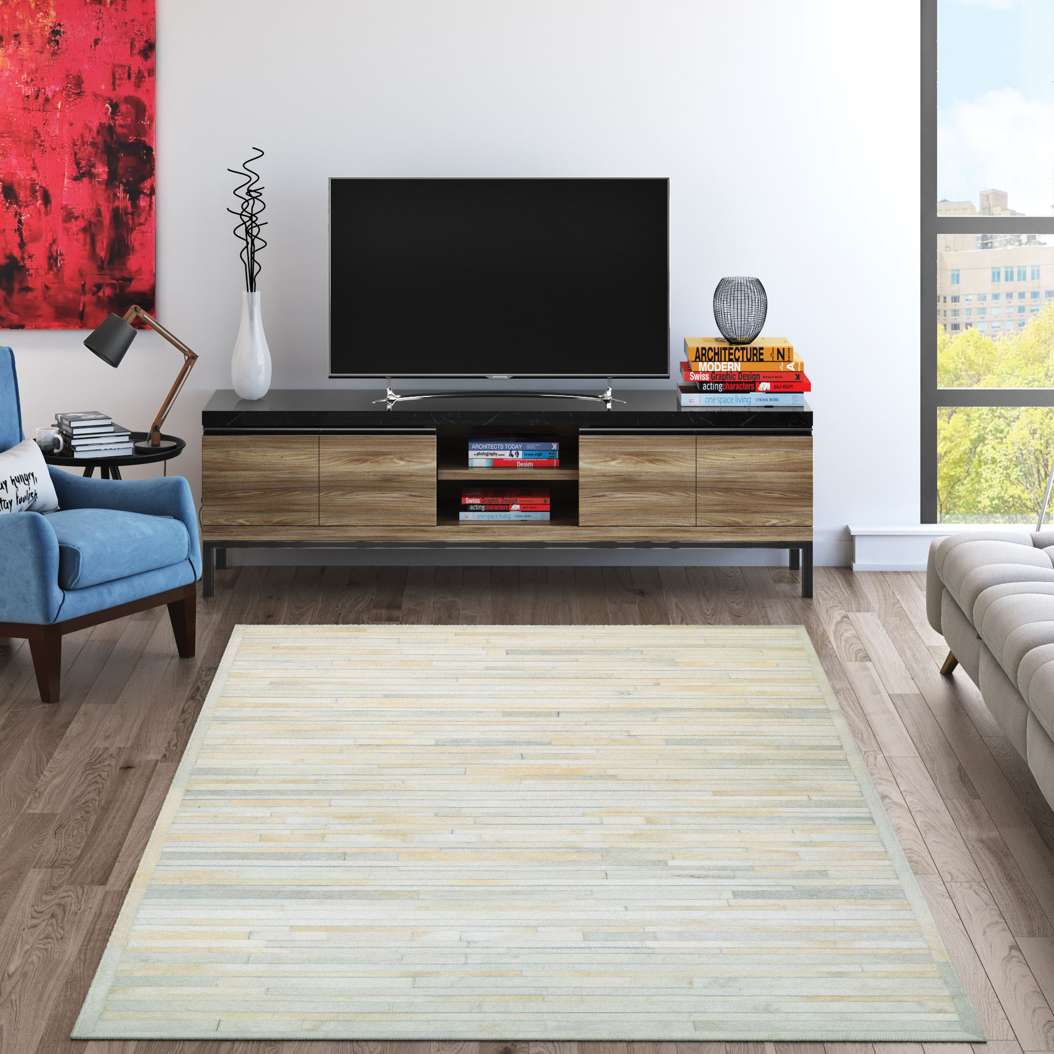 Couristan Chalet Plank Area Rug, 2' x 4', Ivory