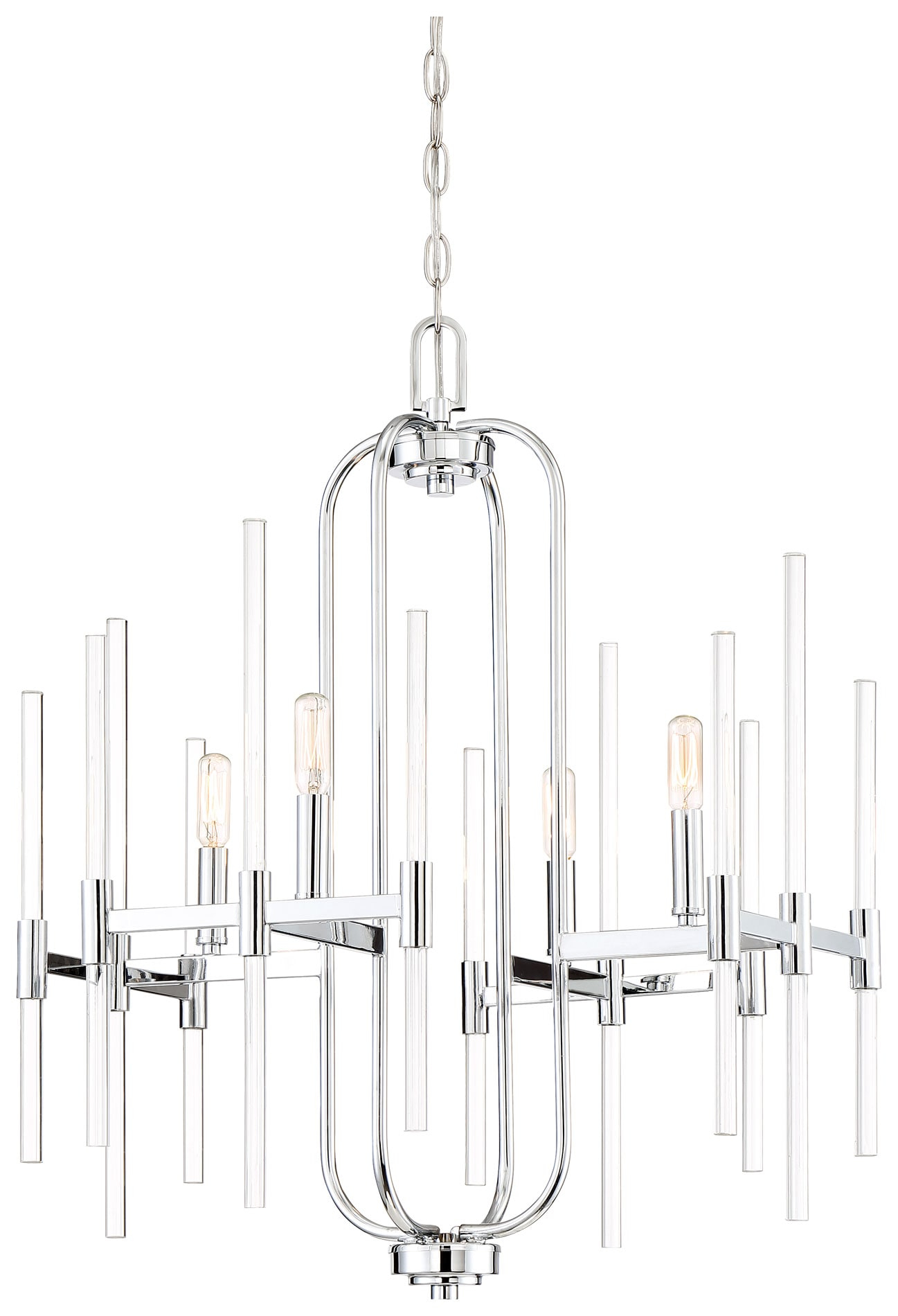 Minka Lavery - Pillar - Chandelier 4 Light Chrome in Transitional Style - 27.75