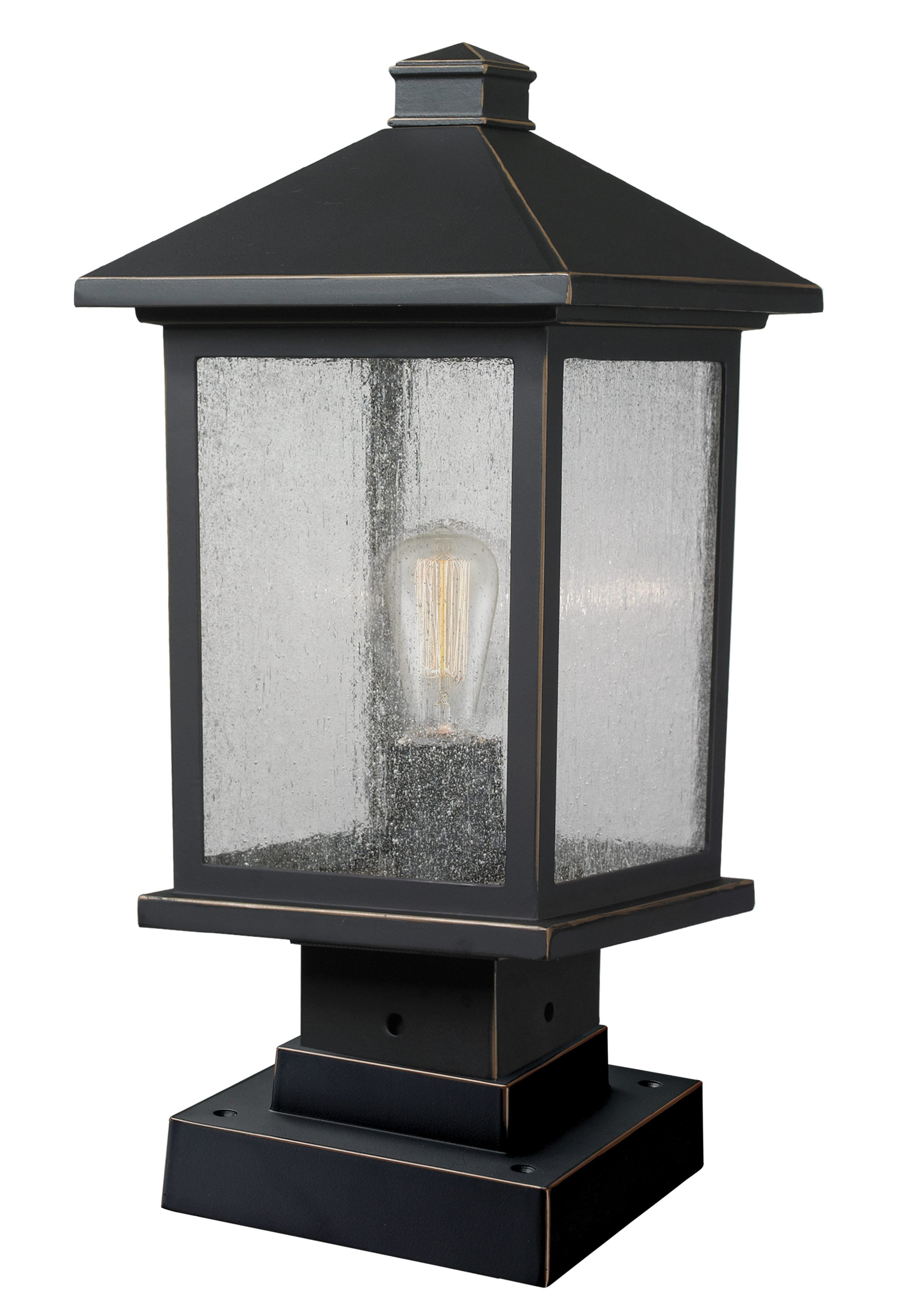 Z-Lite Portland 1 - Light Lantern in  Oil Rubbed Bronze